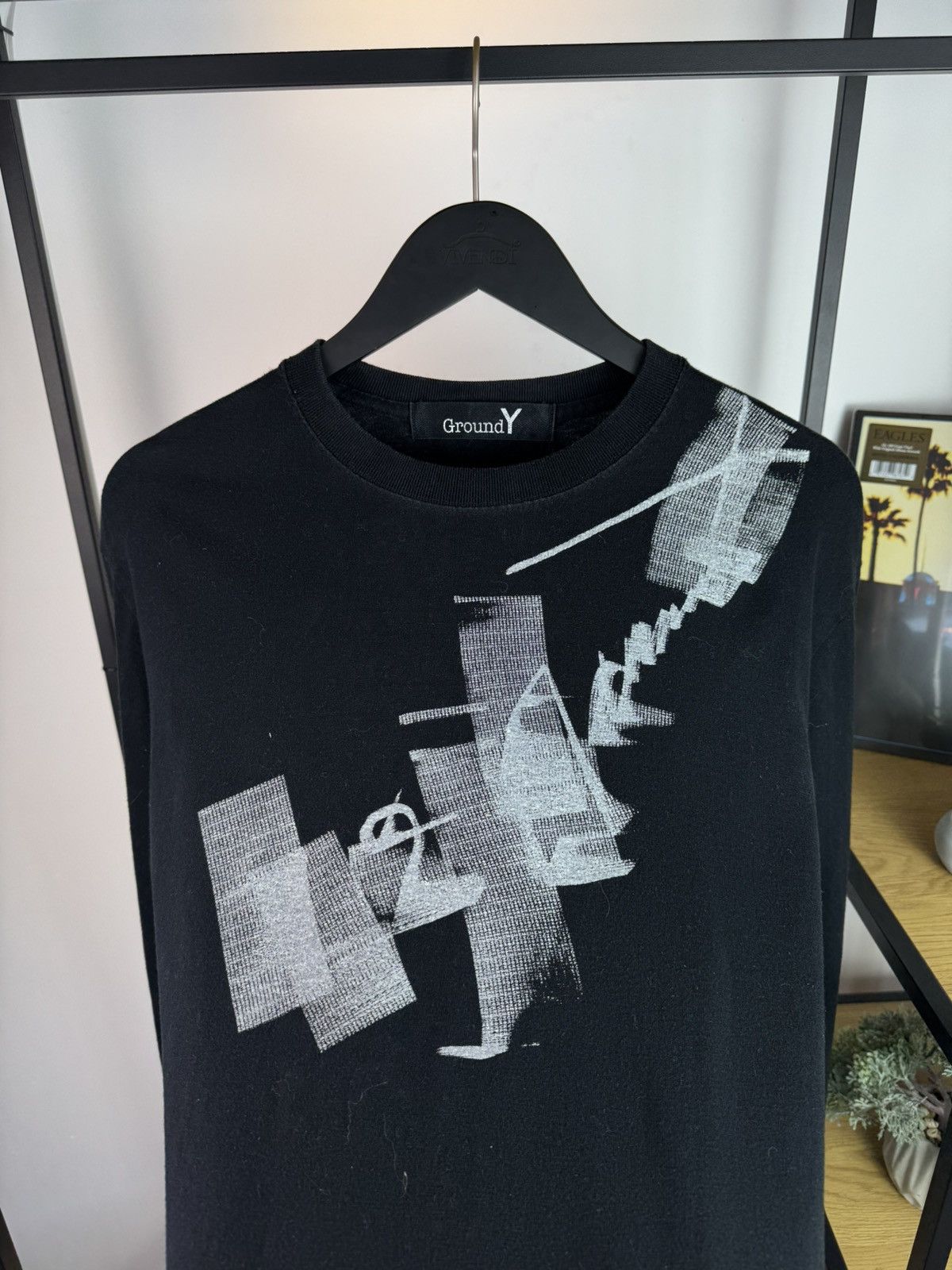 Ground Y × Japanese Brand × Yohji Yamamoto Yohji Yamamoto Ground Y Brush Signature Long Sleeve T-Shirt Size US L / EU 52-54 / 3 - 3 Thumbnail