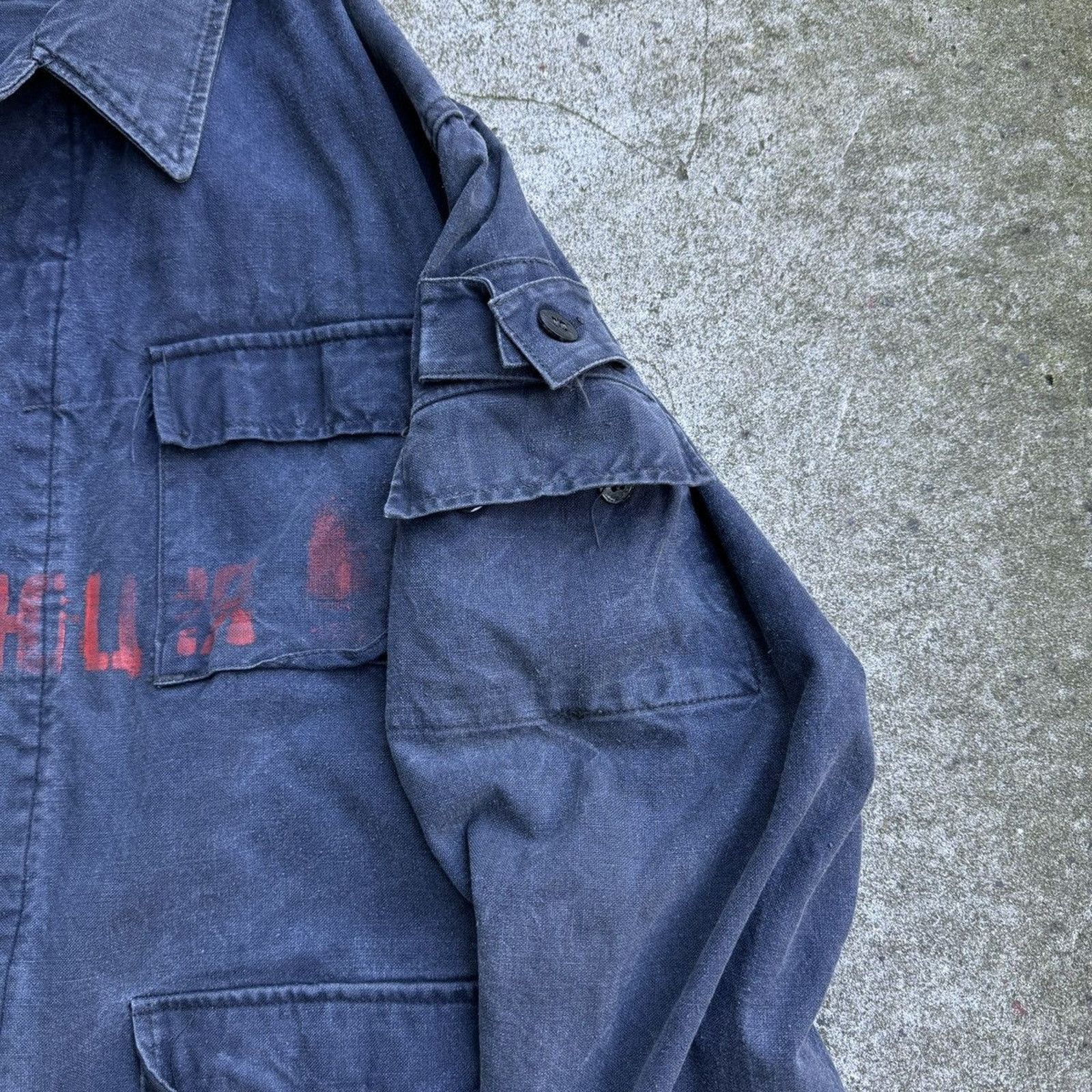 Vintage Faded Stencil Cargo Work Jacket ERD Grunge Chrome Balenci Size US L / EU 52-54 / 3 - 6 Thumbnail