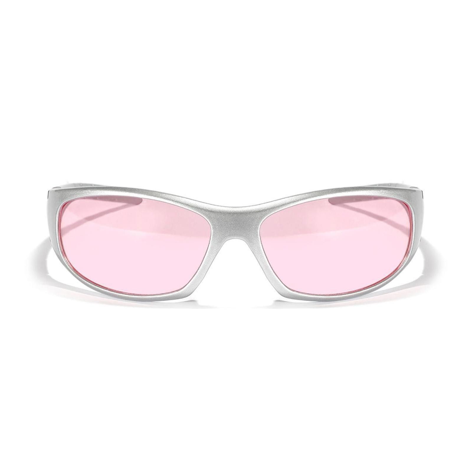 Japanese Brand Vintage Y2k Avant Garde Futuristic Sliver Pink Sunglasses Size ONE SIZE - 2 Thumbnail