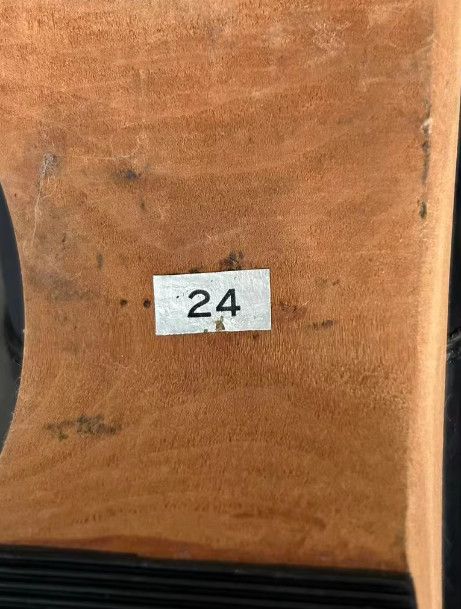 Masaki Matsushima 1994 Architectural Series Wooden Sole Panel Leather Boots Size US 5.5 / EU 38 - 8 Thumbnail
