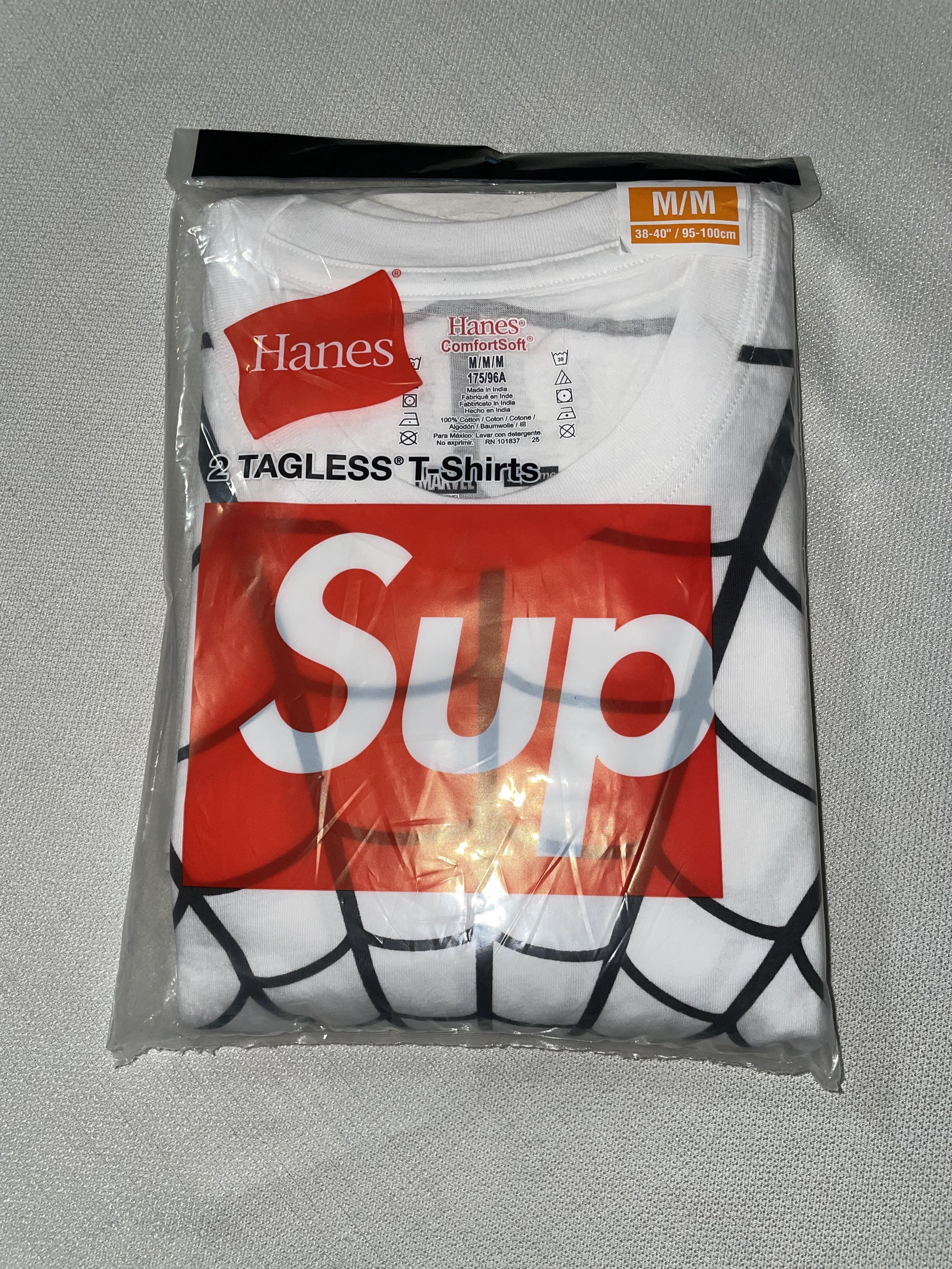 Supreme Supreme Hanes Spider-Man Tagless Tees (2 Pack) White Size US M / EU 48-50 / 2 - 1 Thumbnail