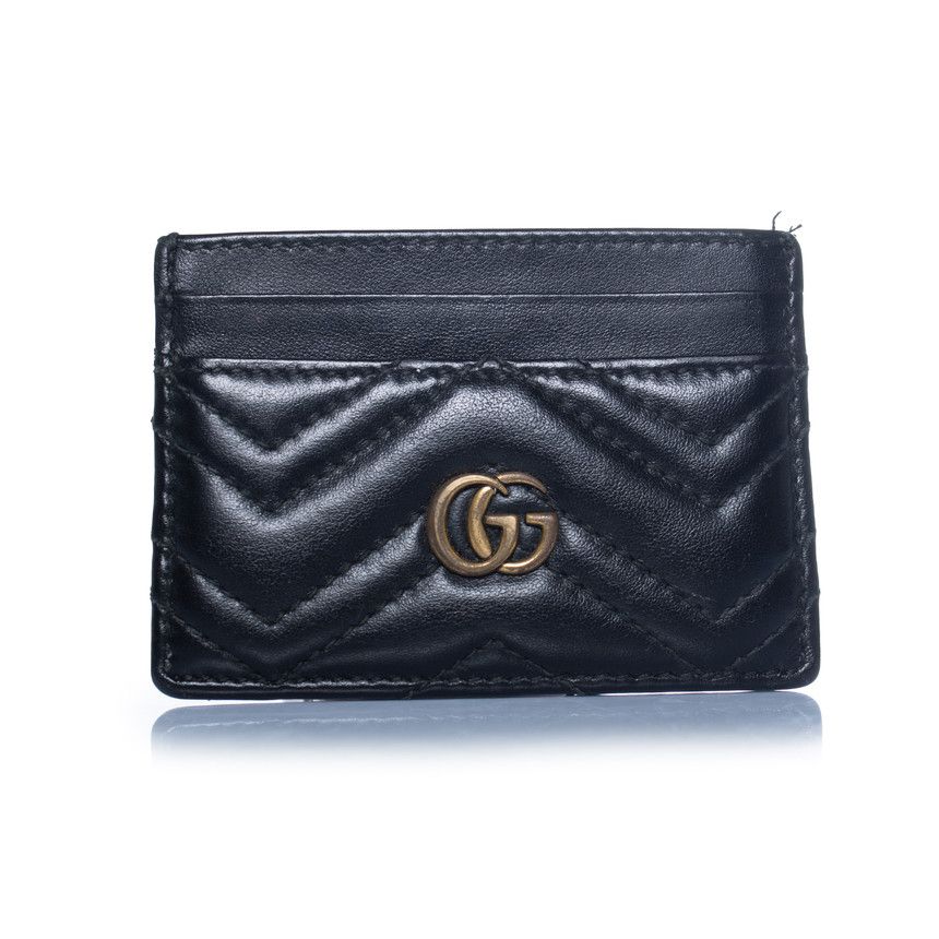 Gucci Gucci, GG Marmont card holder in black Size ONE SIZE - 3 Thumbnail