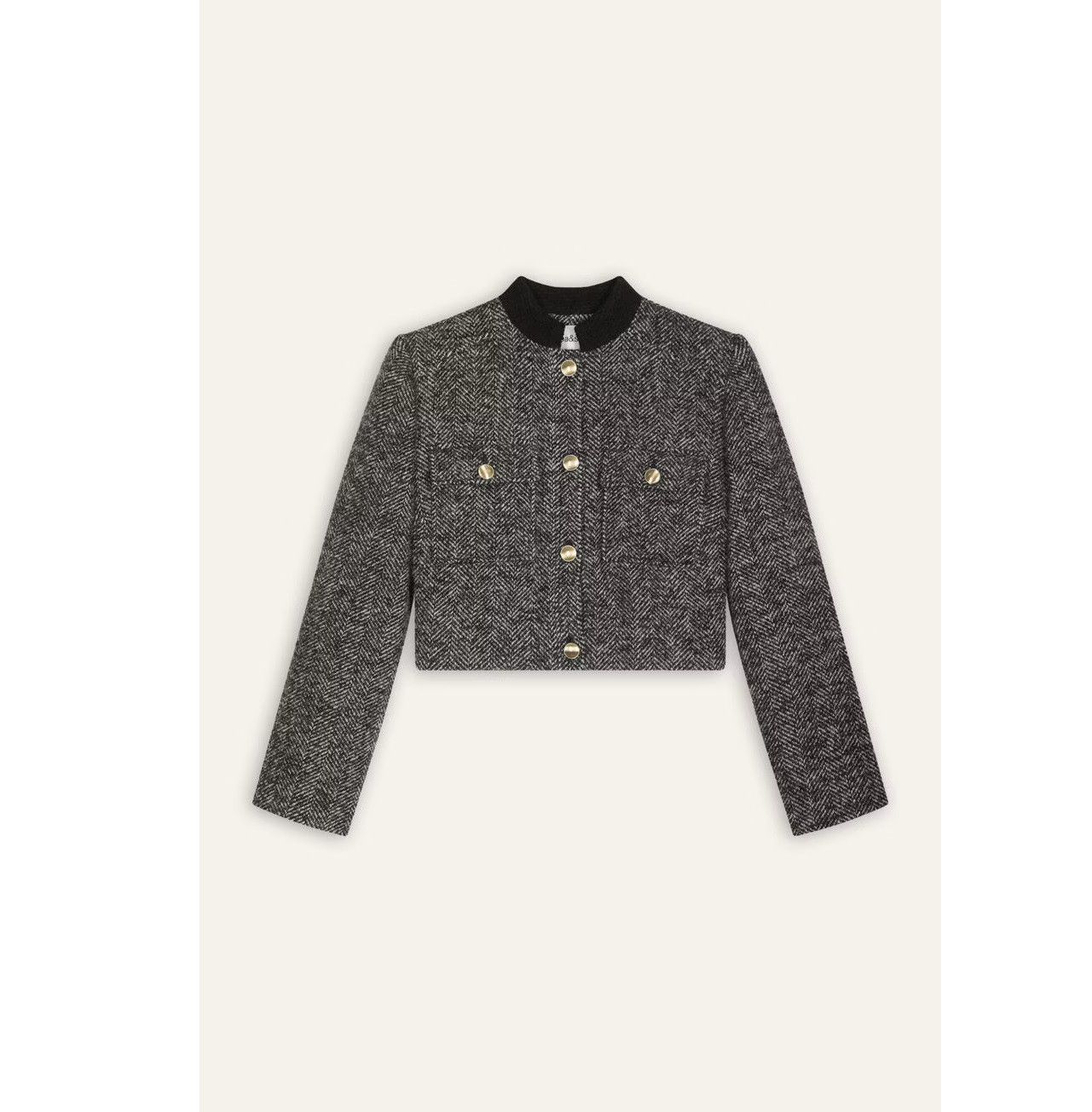 ba&sh Tweed jacket grey Size S / US 4 / IT 40 - 4 Thumbnail