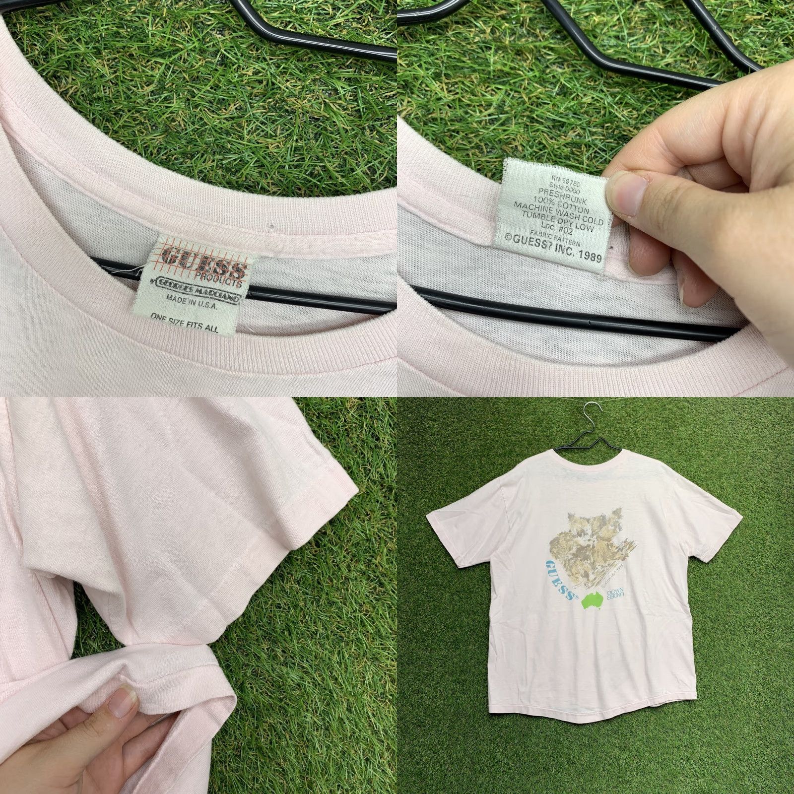 Guess VINTAGE Guess Shirt Mens XL Pink Koala Australian Animals 80s Graphic T-Shirt Retro 1989 Size US XL / EU 56 / 4 - 8 Thumbnail