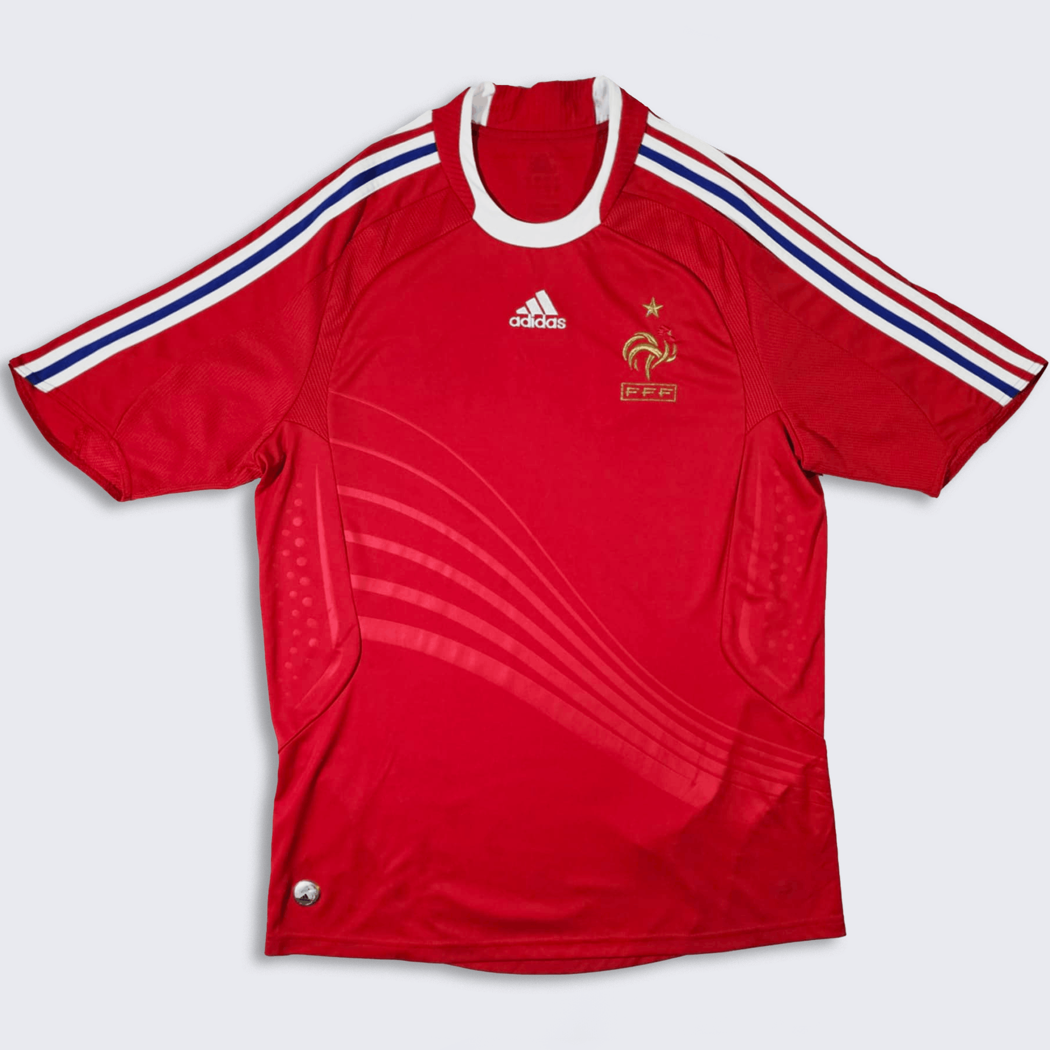 Adidas × Vintage France Vintage Y2K Red Adidas Soccer Jersey Size US L / EU 52-54 / 3 - 1 Thumbnail