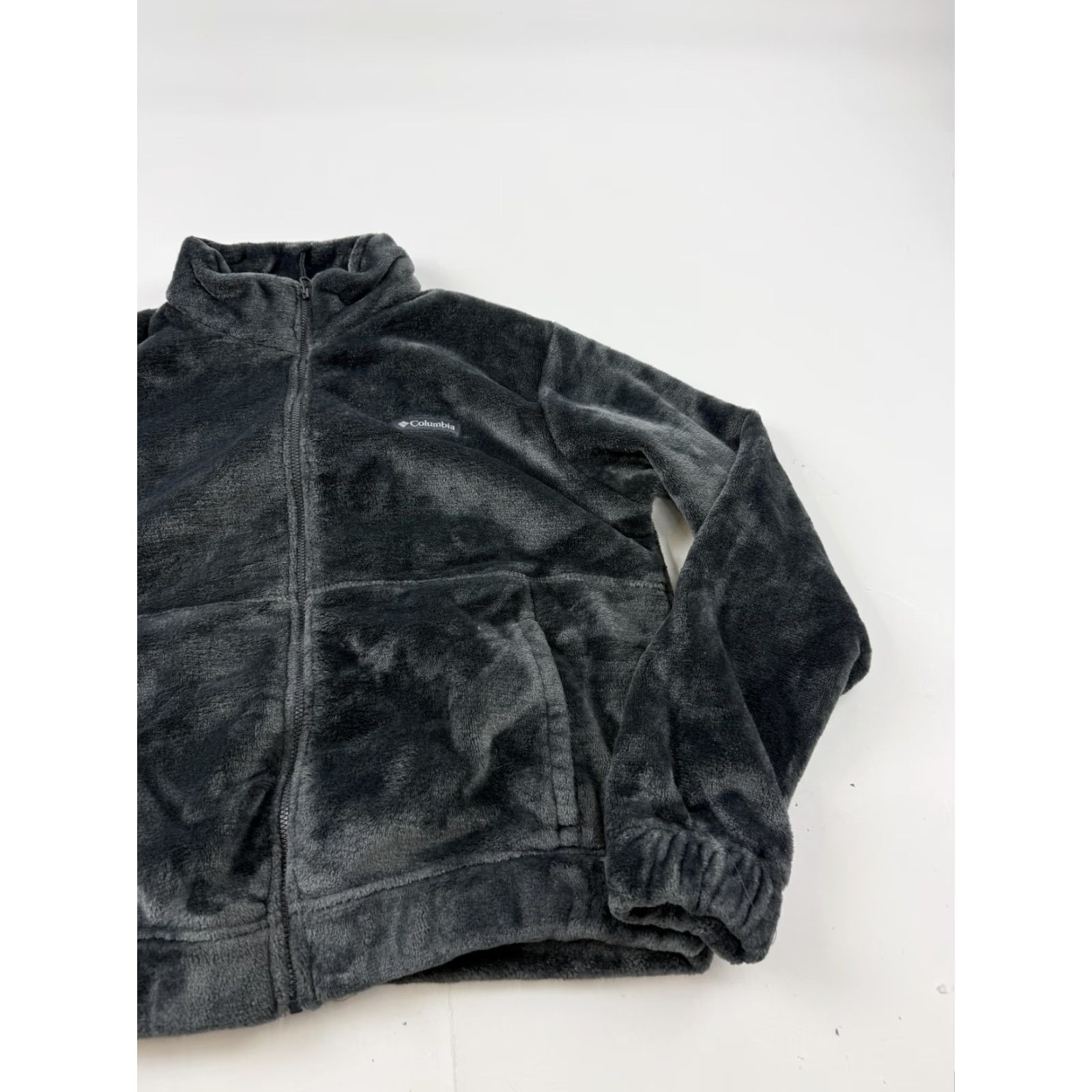 Vintage Columbia Jacket Womens L Gray Plush Fleece Full Zip Stand Collar Warm AL4030 Size L / US 10 / IT 46 - 2 Thumbnail