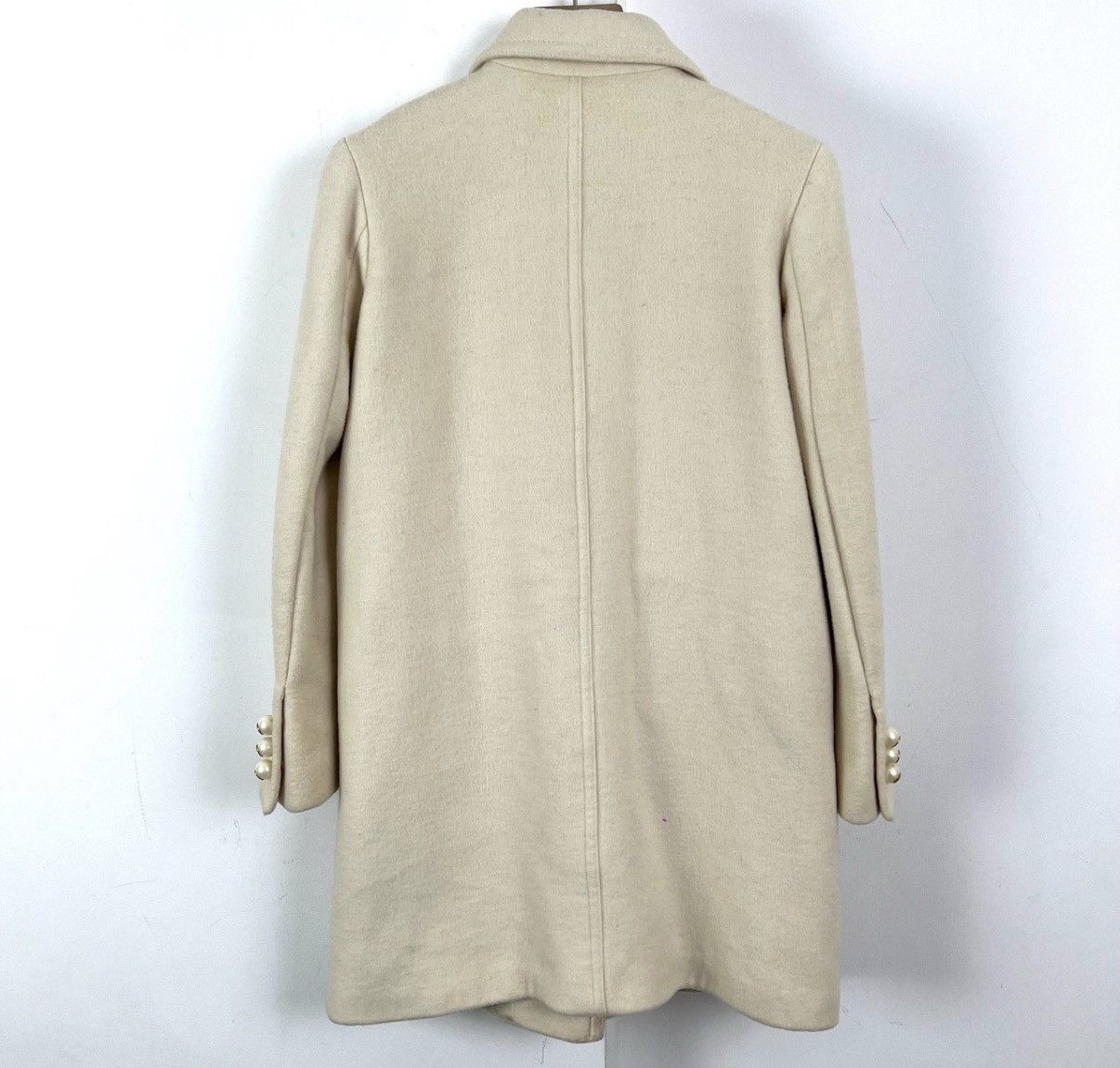 Gucci Gucci/Gucci Double G Pearl Button White Wool Coat K12 Size M / US 6-8 / IT 42-44 - 2 Thumbnail