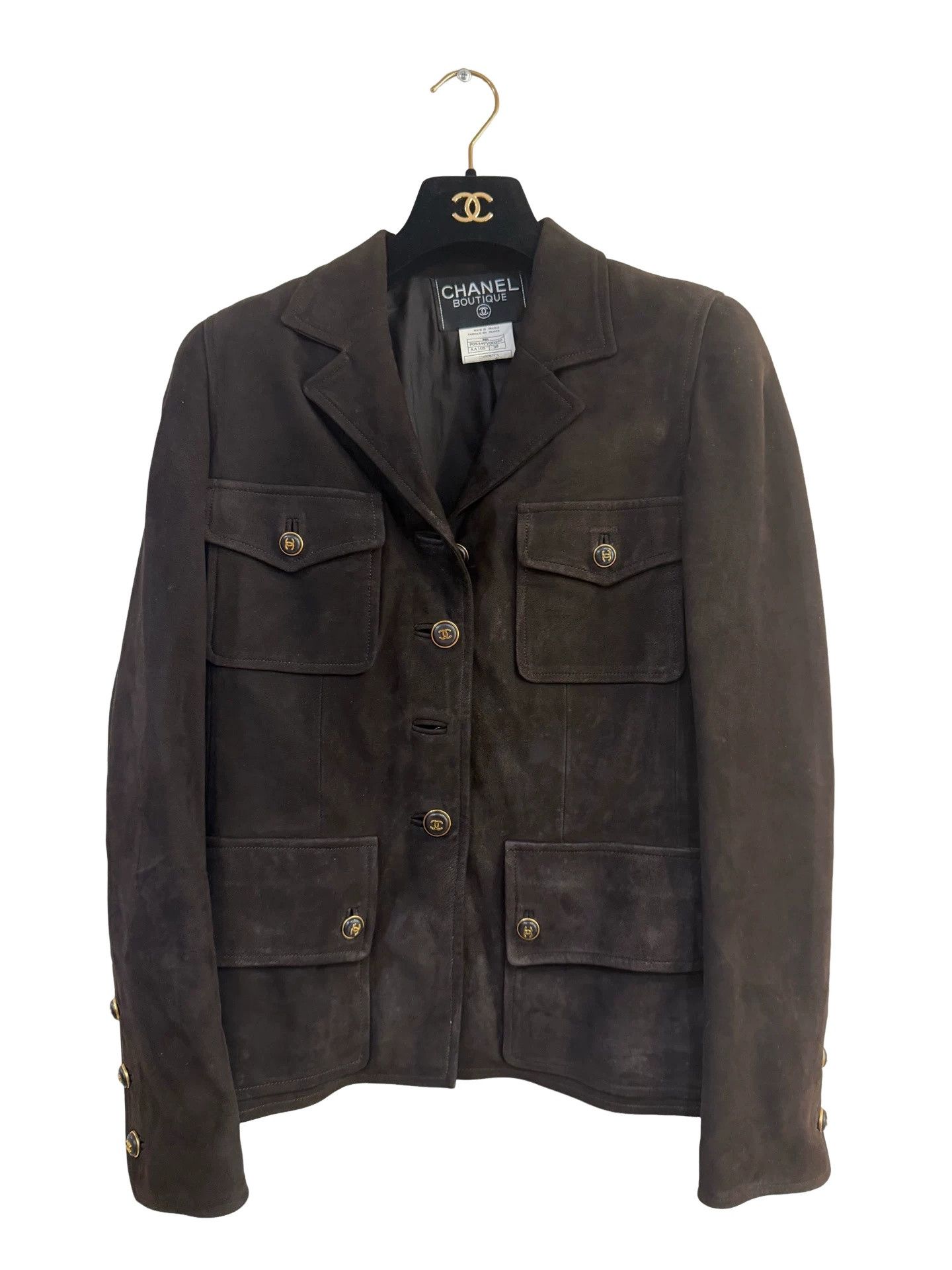 Chanel Chanel Vintage Suede Lambskin Jacket FR 38 Size S / US 4 / IT 40 - 1 Thumbnail