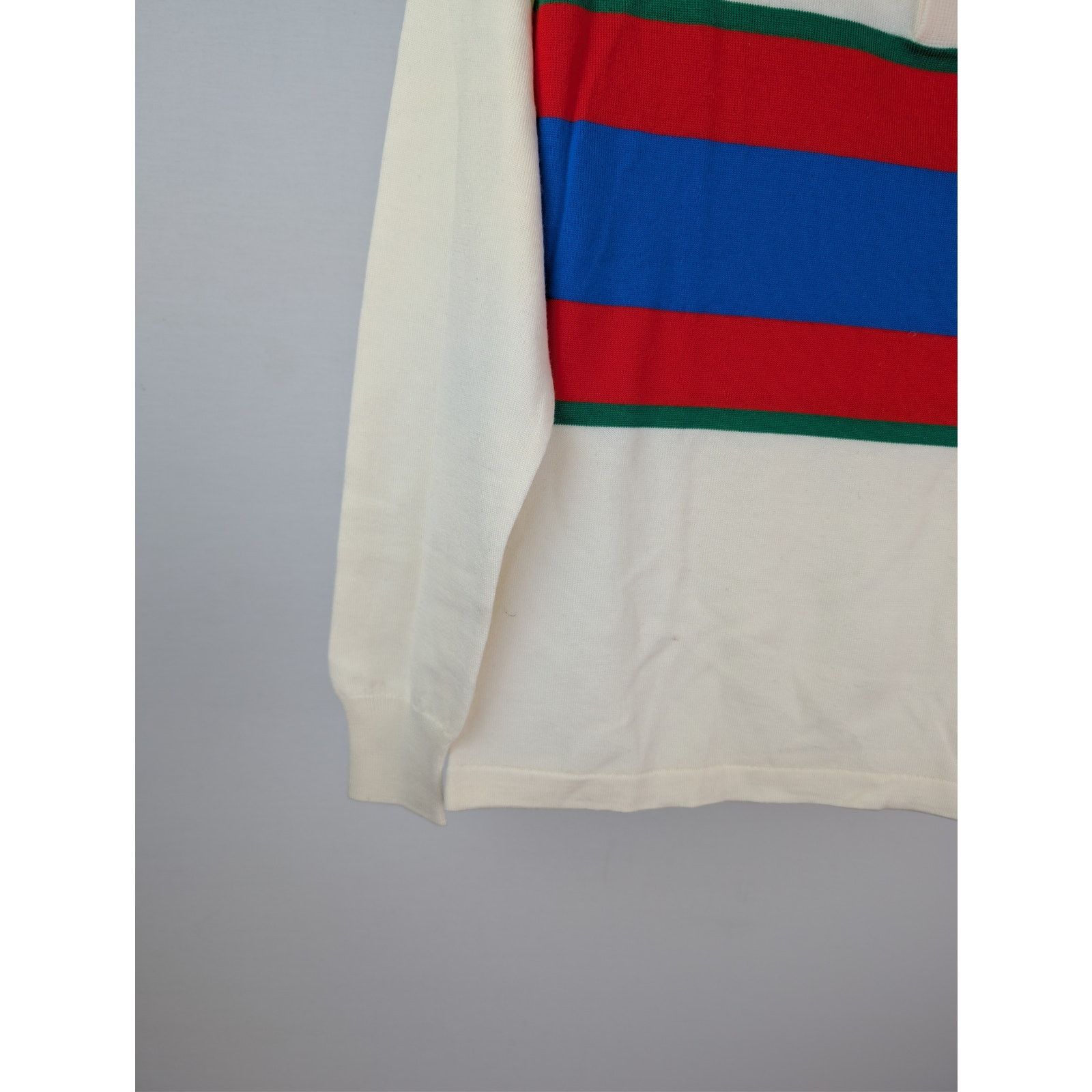 Drake's o1rshd1 CC20 stripe extrafine merino wool rugby polo sweater Size US S / EU 44-46 / 1 - 6 Thumbnail