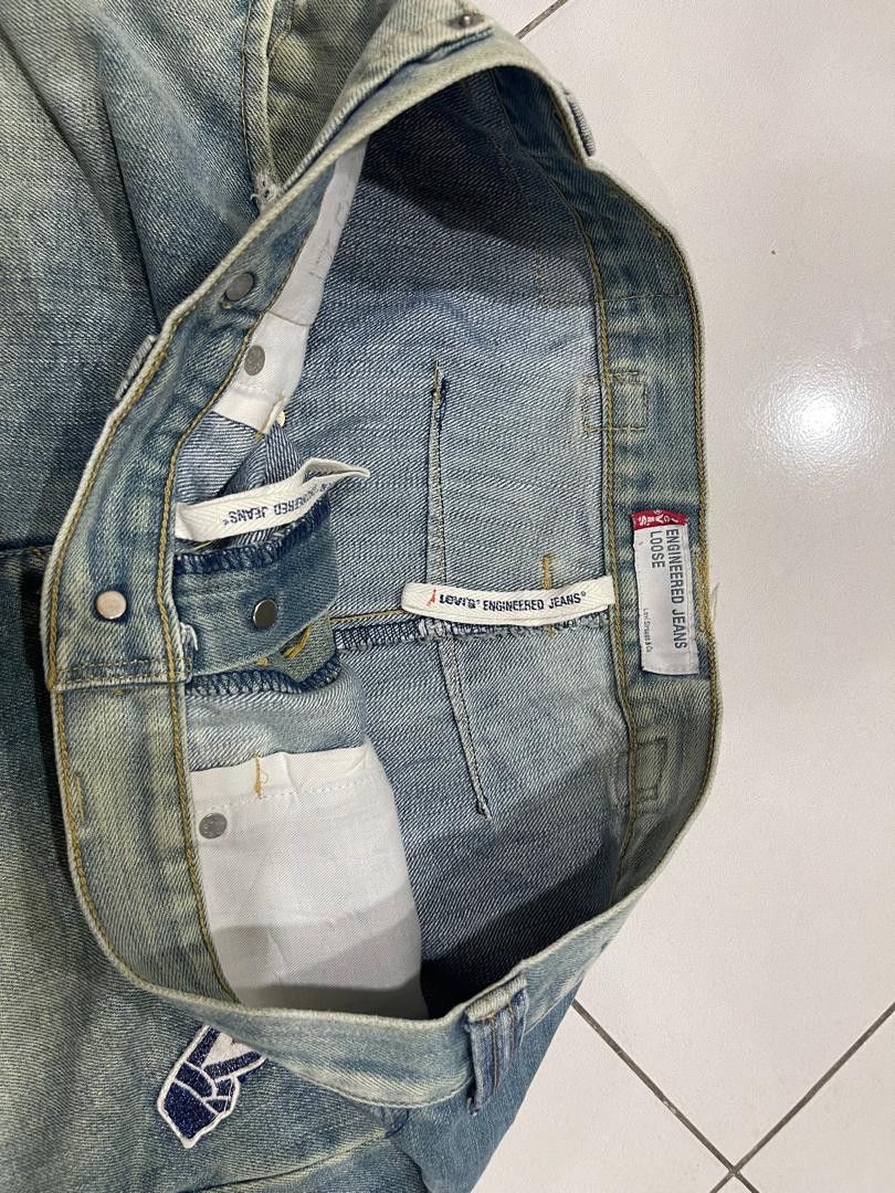 Japanese Brand × Levi's Vintage Clothing 🔥 RARE LEVIS ENGINEERED LOOSE DISTRESSED DENIM Size US 33 - 8 Thumbnail