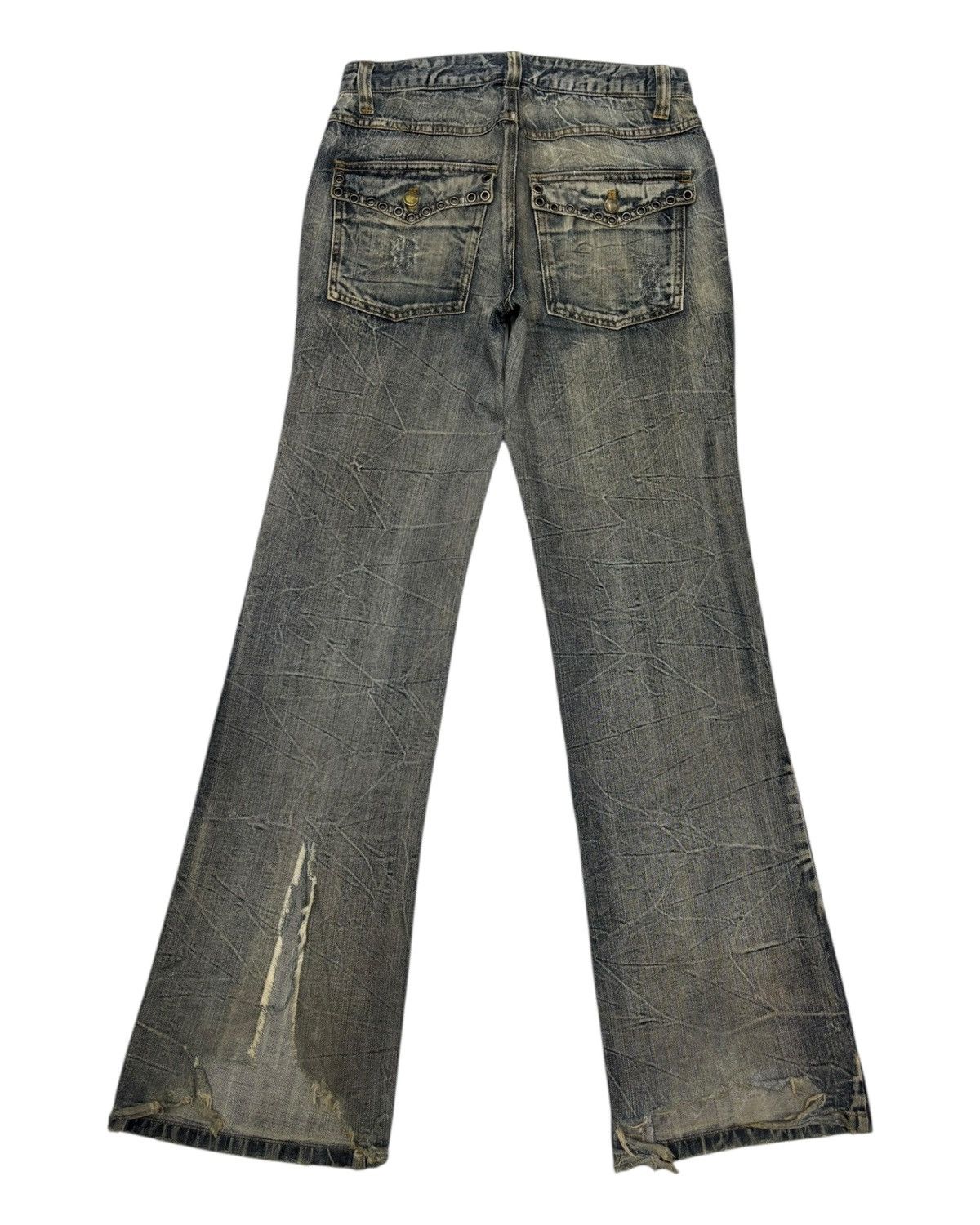 If Six Was Nine × Japanese Brand × Obelisk FLARE JEANS AUTHENTIC RUSTY DISTRESSED DENIM JEANS Size US 30 / EU 46 - 9 Thumbnail