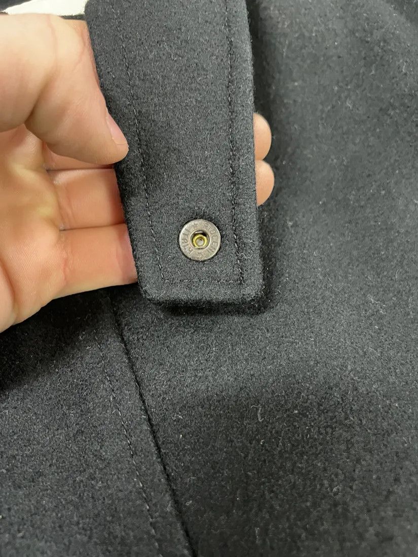 Emporio Armani × Vintage 1990s Emporio Armani Asymmetrical Black Wool Trench Coat Size US M / EU 48-50 / 2 - 6 Thumbnail