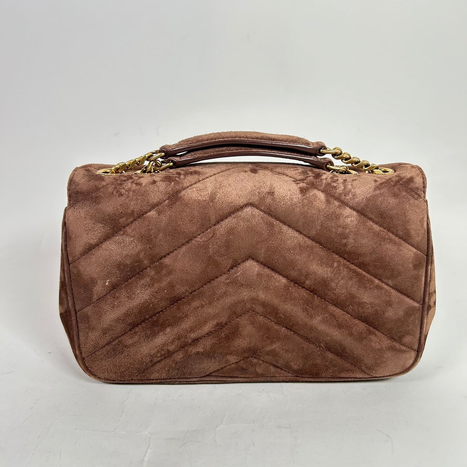Saint Laurent Paris Saint Laurent Small Matelasse LouLou Suede Bag Size ONE SIZE - 4 Thumbnail