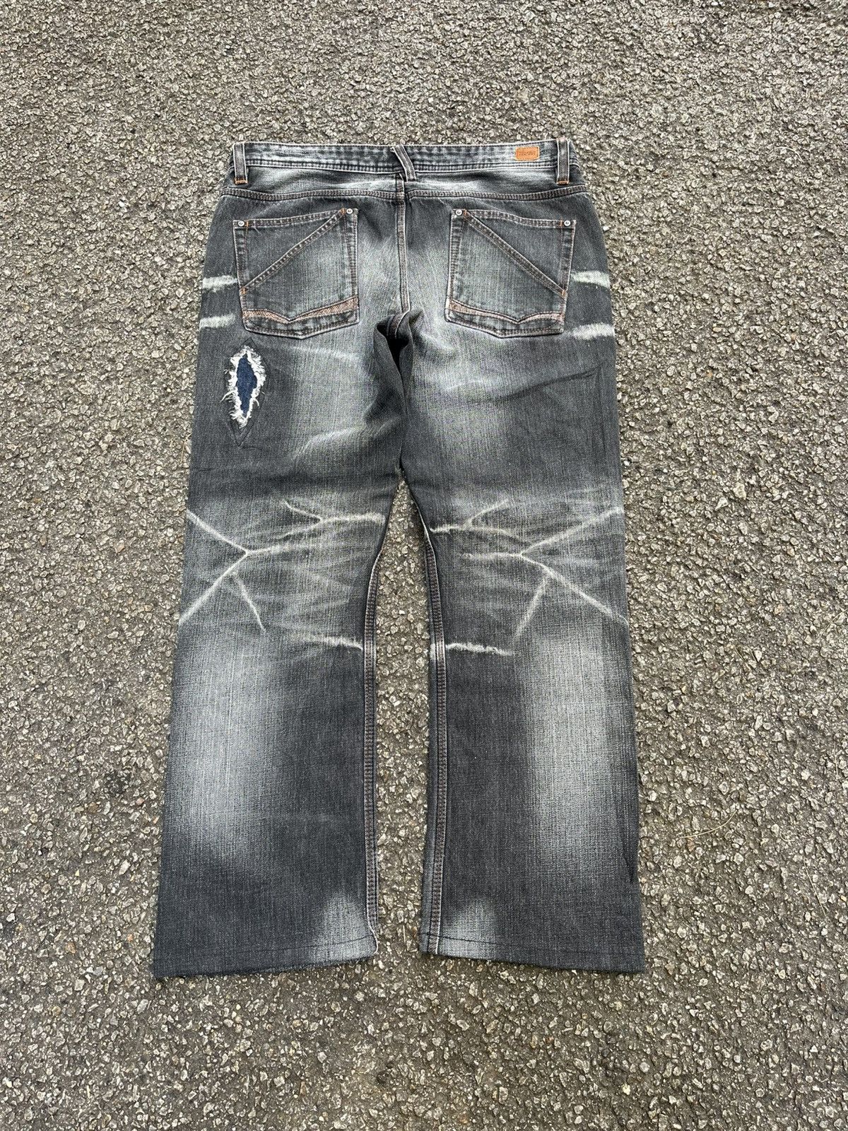 Hysteric Glamour NICOLE CLUB FOR MEN Distressed Jeans Punk Styled Patch Denim Size US 32 / EU 48 - 10 Thumbnail