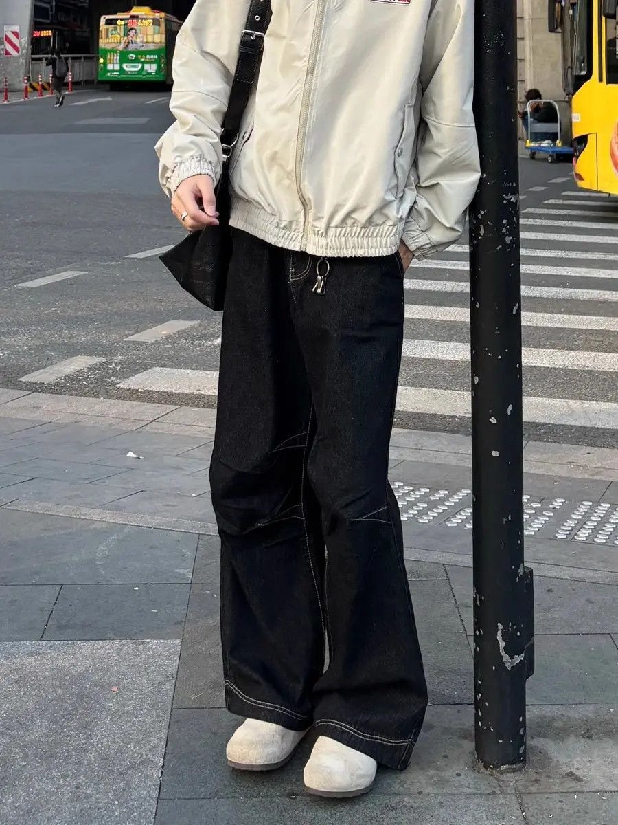 Retro minimalist micro flared jeans