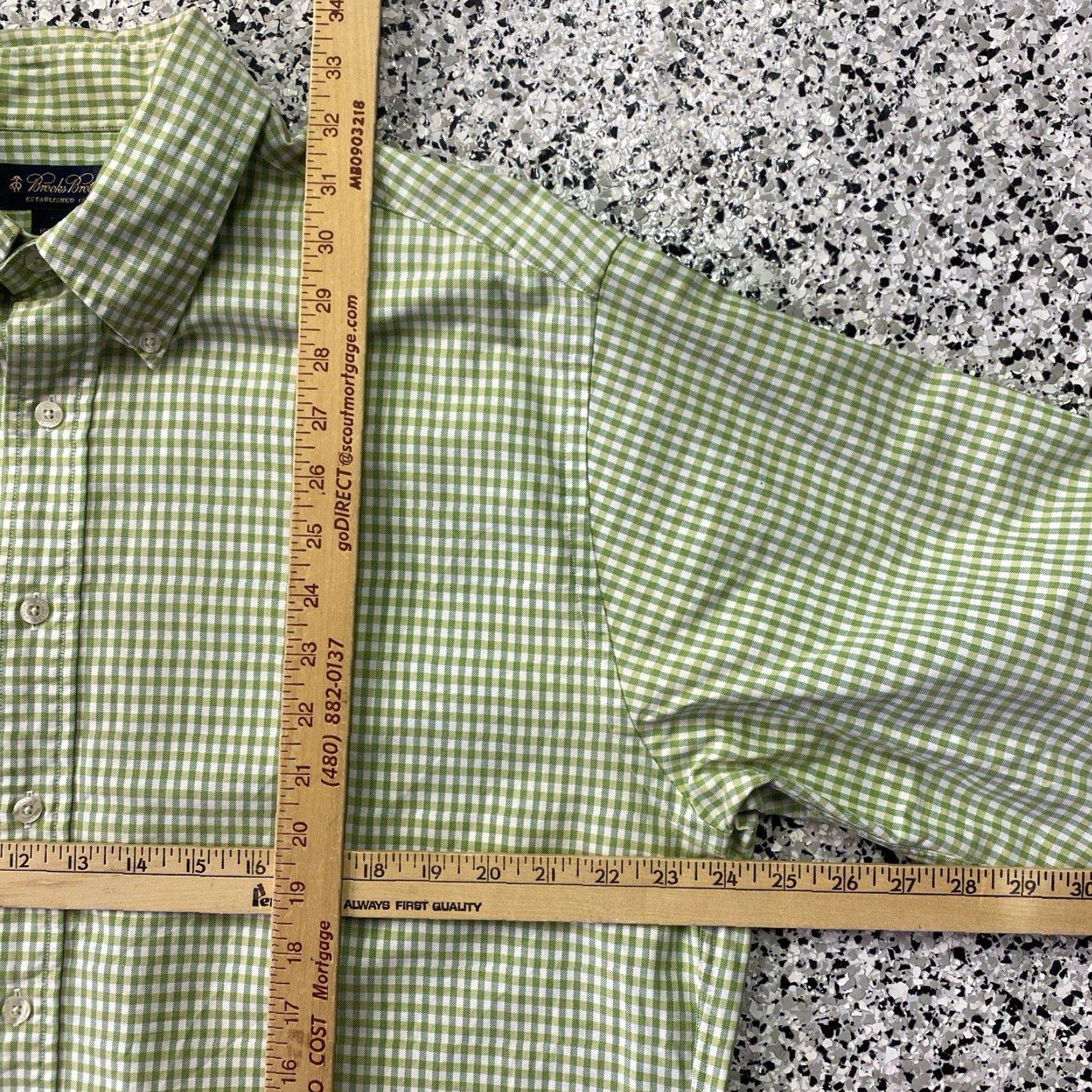 Brooks Brothers Brooks Brothers Shirt Men L Green Check Button-Down Size US L / EU 52-54 / 3 - 3 Thumbnail