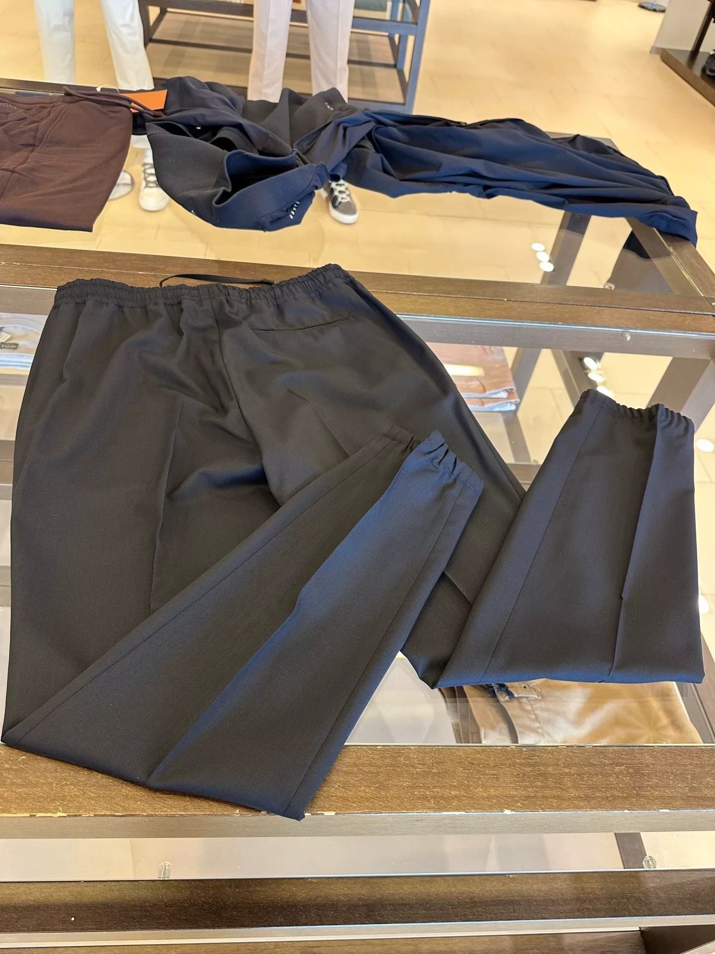 Ermenegildo Zegna Zegna Thin Navy Drawstring Men's Pants Size US 30 / EU 46 - 8 Thumbnail
