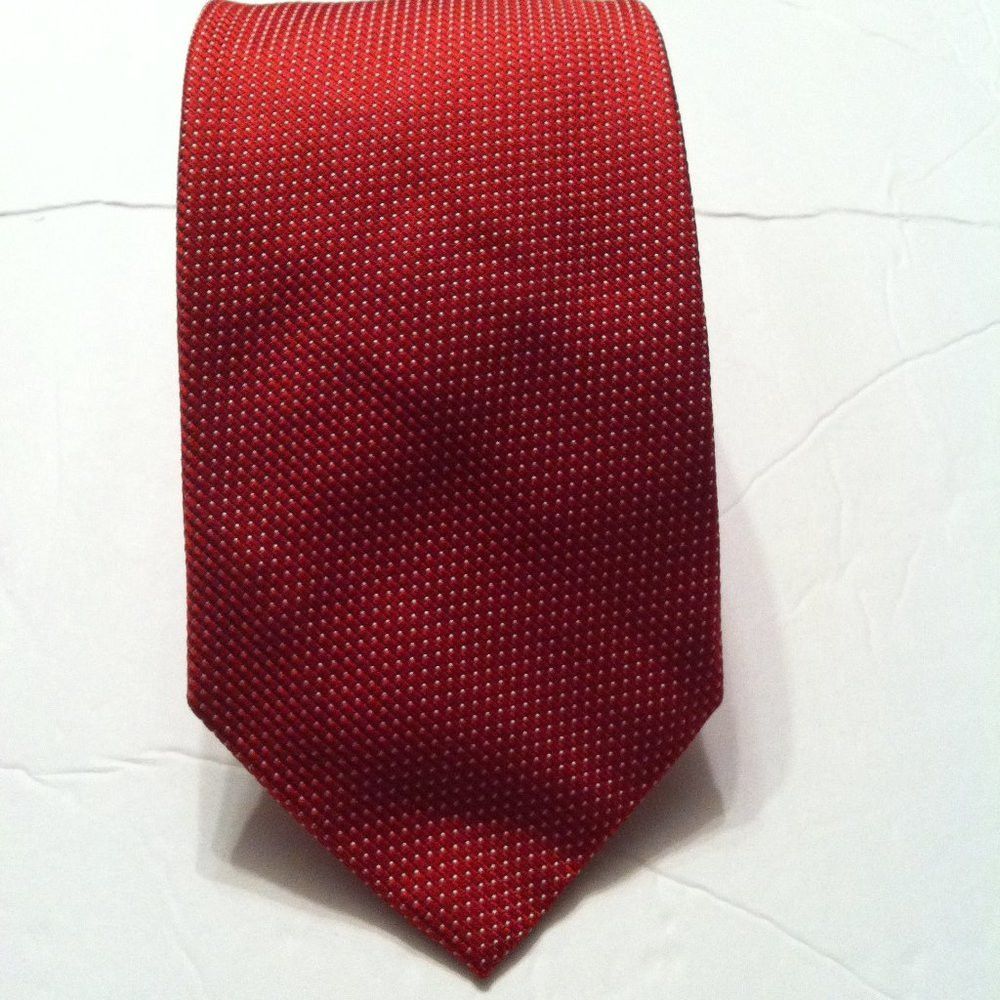 Thomas Pink THOMAS PINK MEN'S NEW RED 100%SILK TIE 3 1/2" X 56 3/4" Size ONE SIZE - 3 Thumbnail