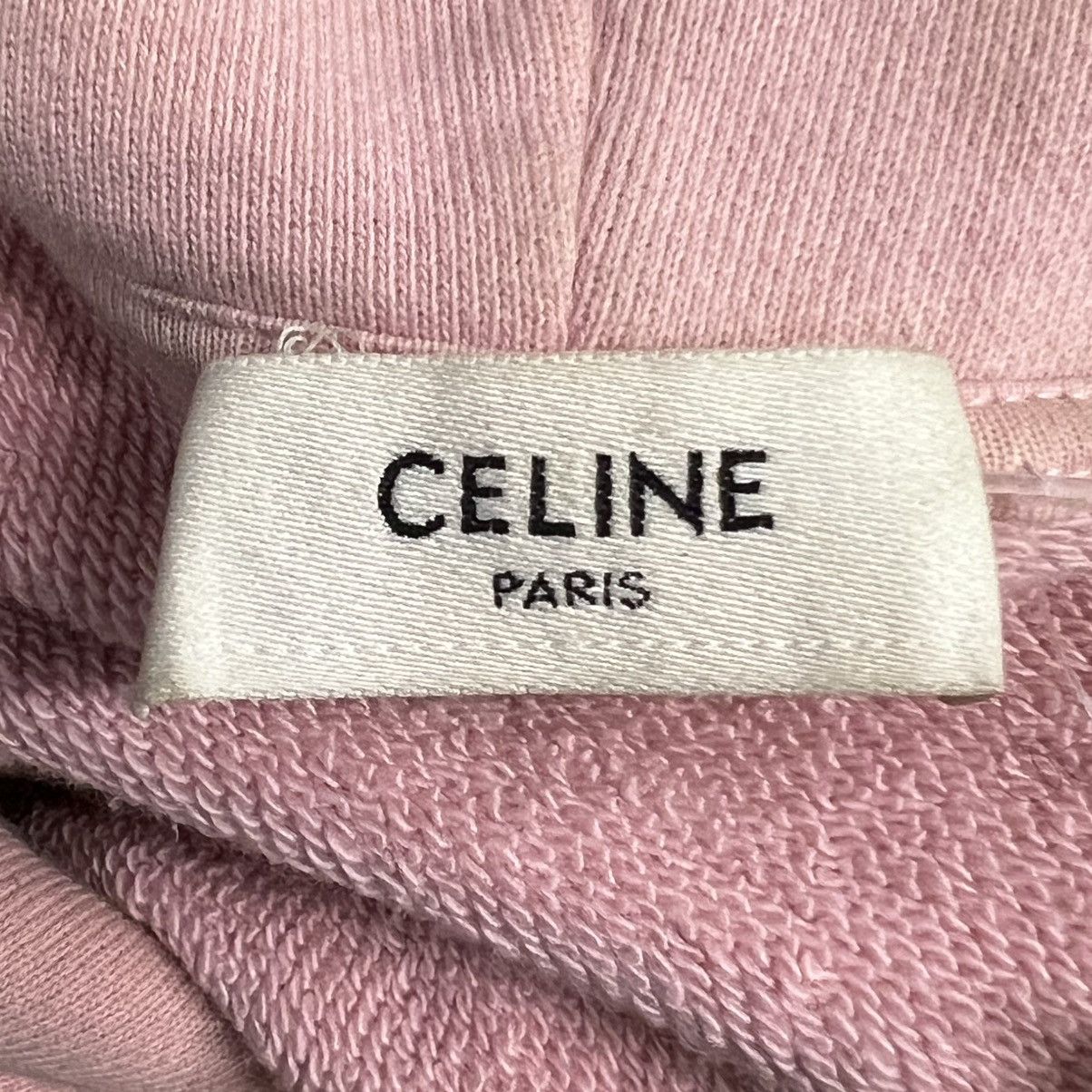 Celine Celine Hood Logo Loose Hoodie Light Rose Black Size US XS / EU 42 / 0 - 5 Thumbnail
