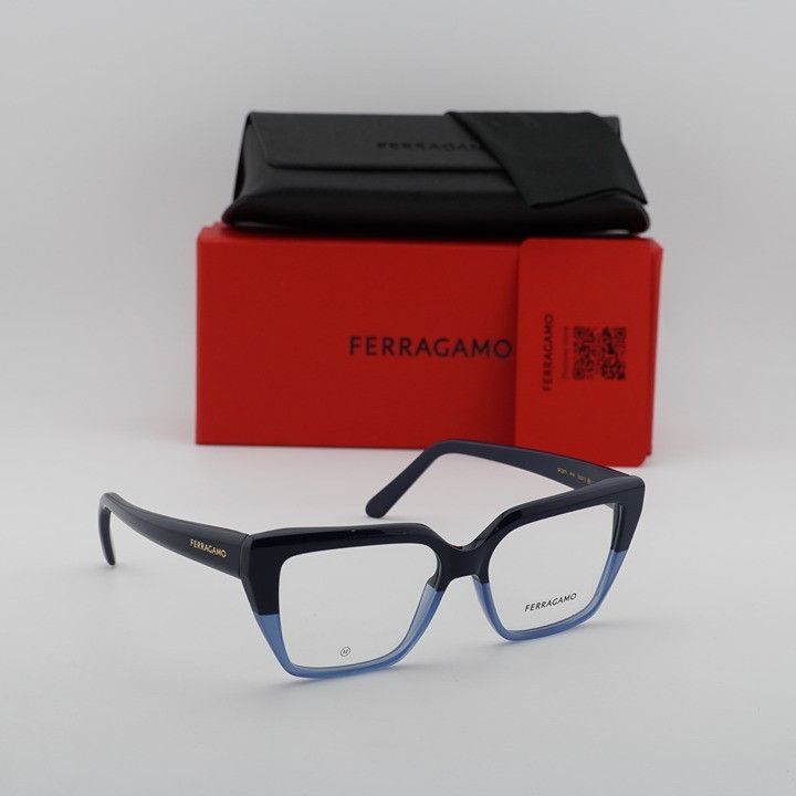 Salvatore Ferragamo Salvatore Ferragamo SF2971 414 Eyeglasses Blue 53mm Cat Eye Size ONE SIZE - 10 Thumbnail