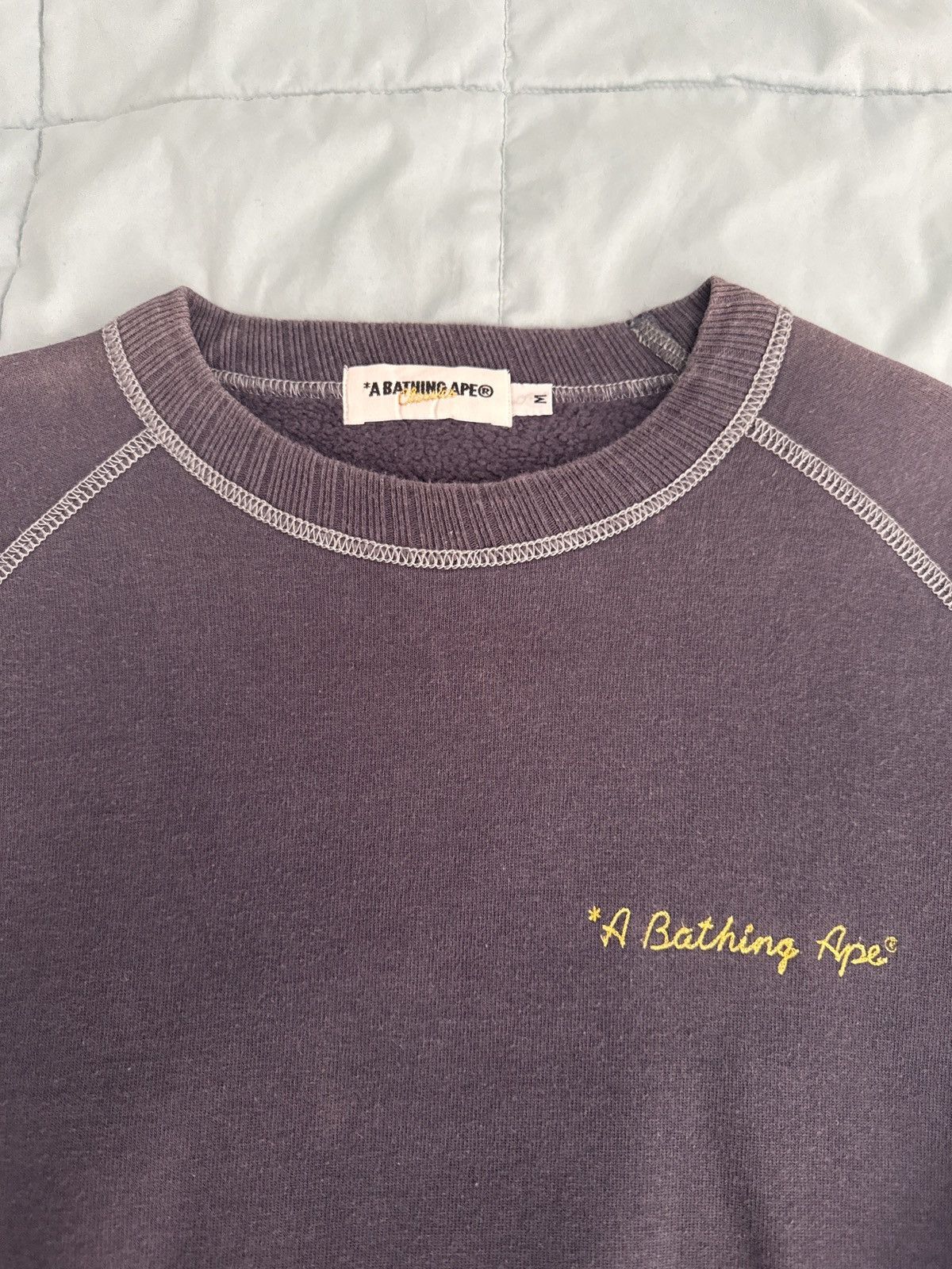 Bape Bathing Ape College Logo Embroidered Sweater Navy Blue Size US M / EU 48-50 / 2 - 2 Thumbnail