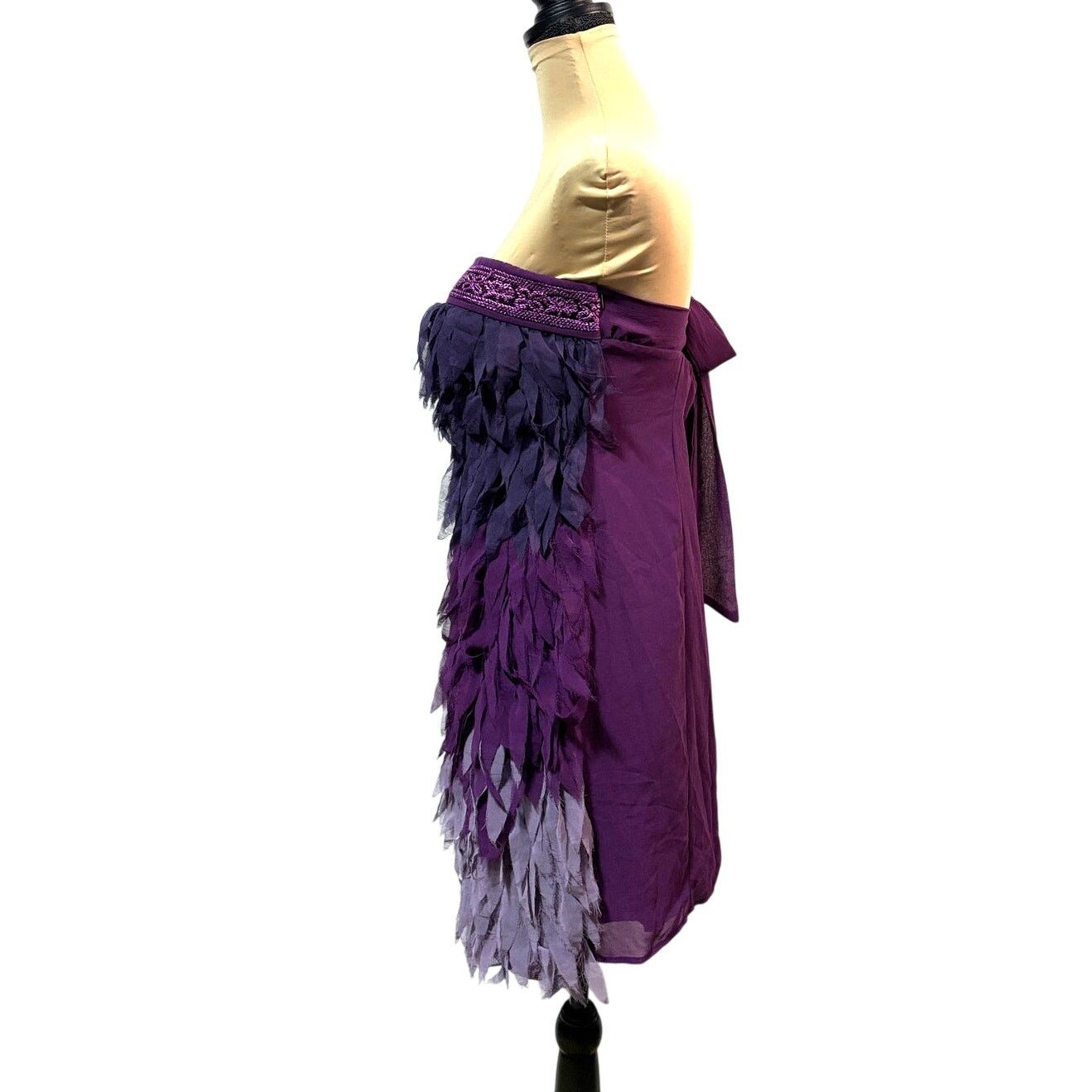 Other MINUET Purple Ombre Strapless Tie-back Mini Dress | NWT Size L / US 10 / IT 46 - 6 Thumbnail