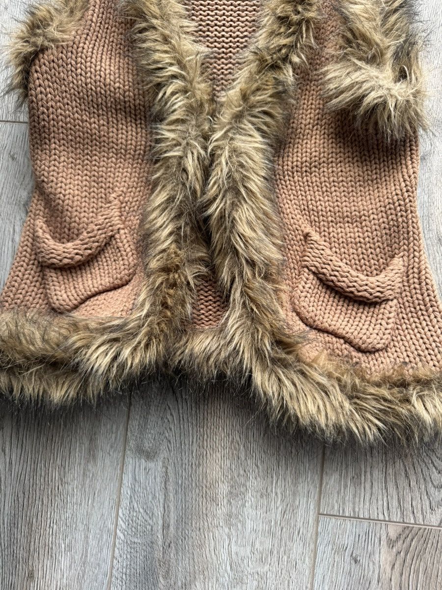 If Six Was Nine Vintage Japan Style Faux Fur Knit Y2k Vest Size M / US 6-8 / IT 42-44 - 6 Thumbnail