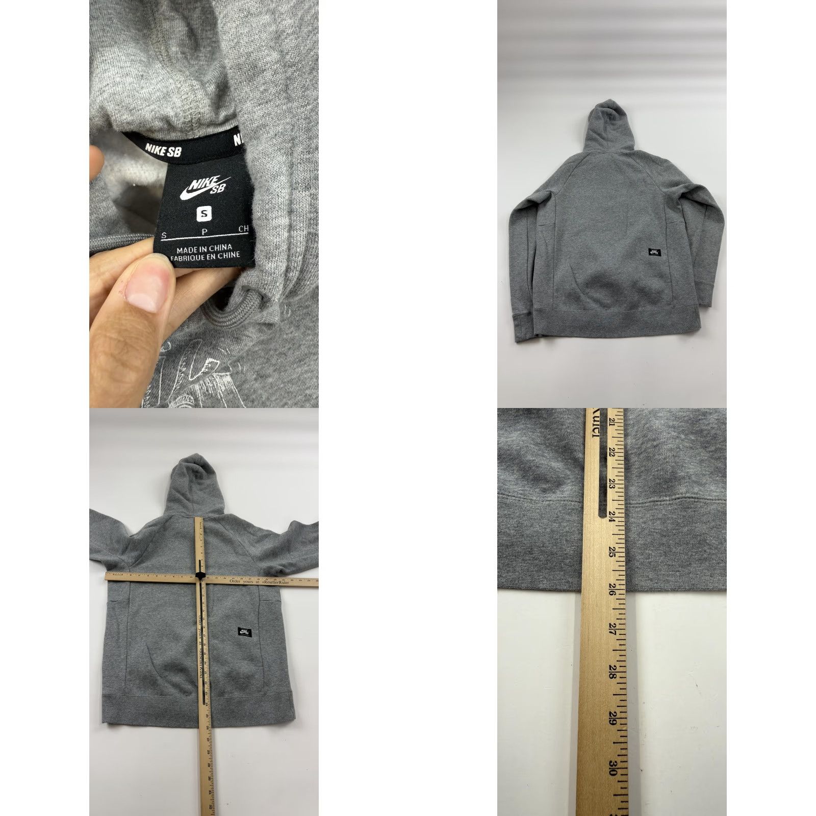 Nike Nike SB Hoodie Mens Small Gray Pullover Graphic Logo Skateboarding Basketball Size US S / EU 44-46 / 1 - 8 Thumbnail