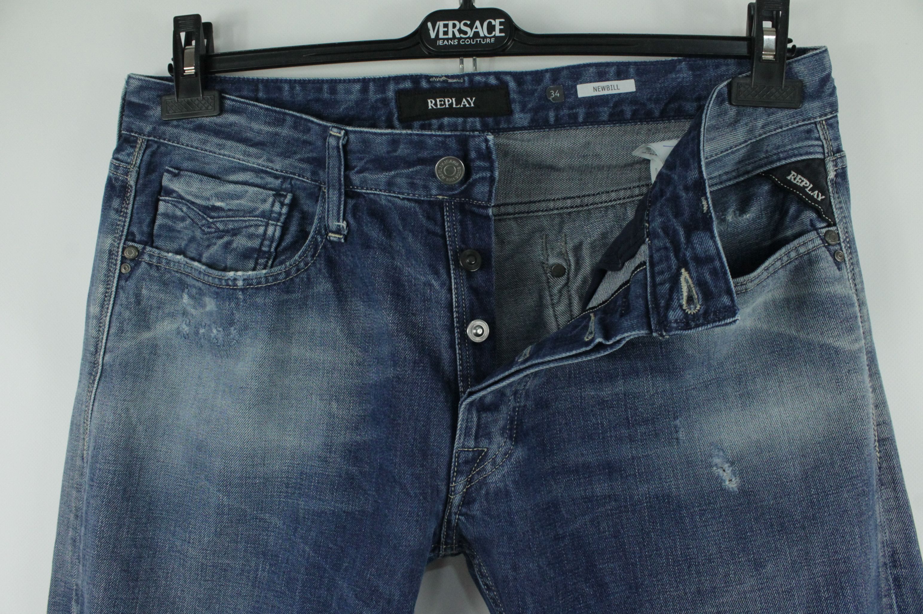 Replay Replay Newbill Blue Denim Regular Fit Jeans Men's Size US 34 / EU 50 - 5 Thumbnail