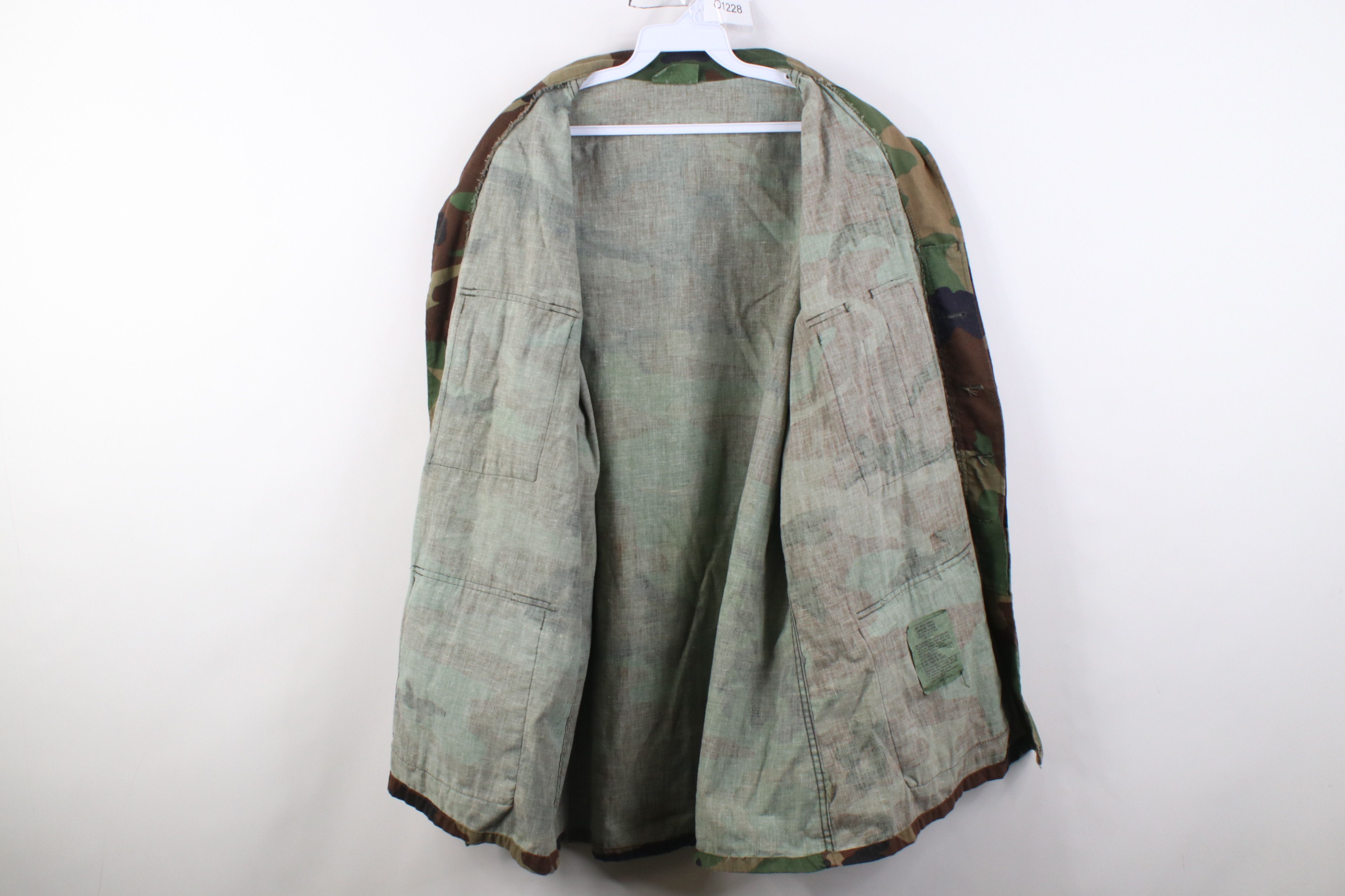 Vintage Vintage 90s USGI Camouflage Battle Fatigue Coat Jacket USA Size US XL / EU 56 / 4 - 10 Thumbnail
