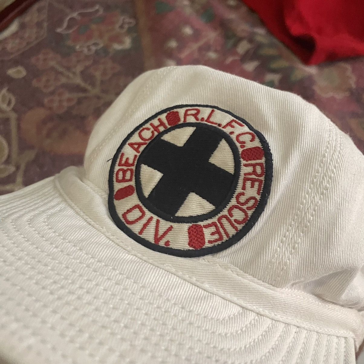 Ralph Lauren Rugby Men Hat Cap White Patch RLFC Beach Rescue