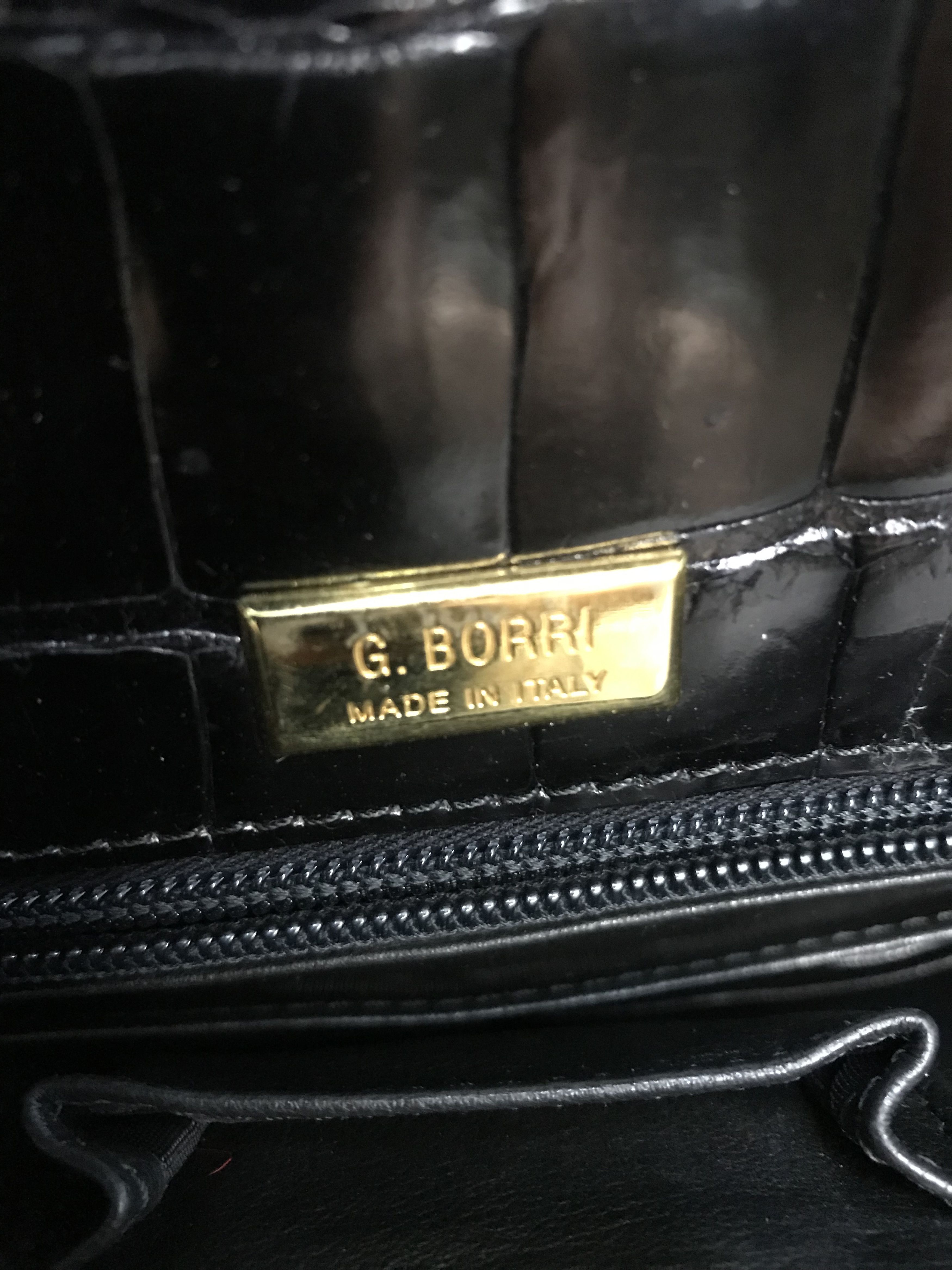 Leather G.Borri Crocodile Leather Birkin Handbag Size ONE SIZE - 10 Thumbnail
