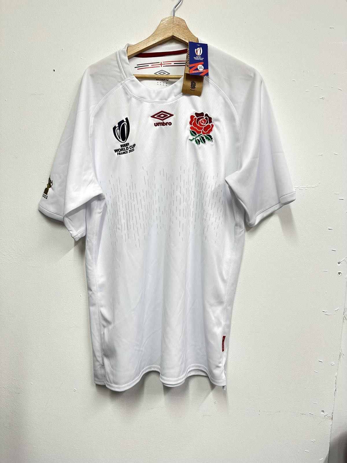 Umbro England Rugby World Cup 2023 White Jersey Size US XXL / EU 58 / 5 - 1 Thumbnail