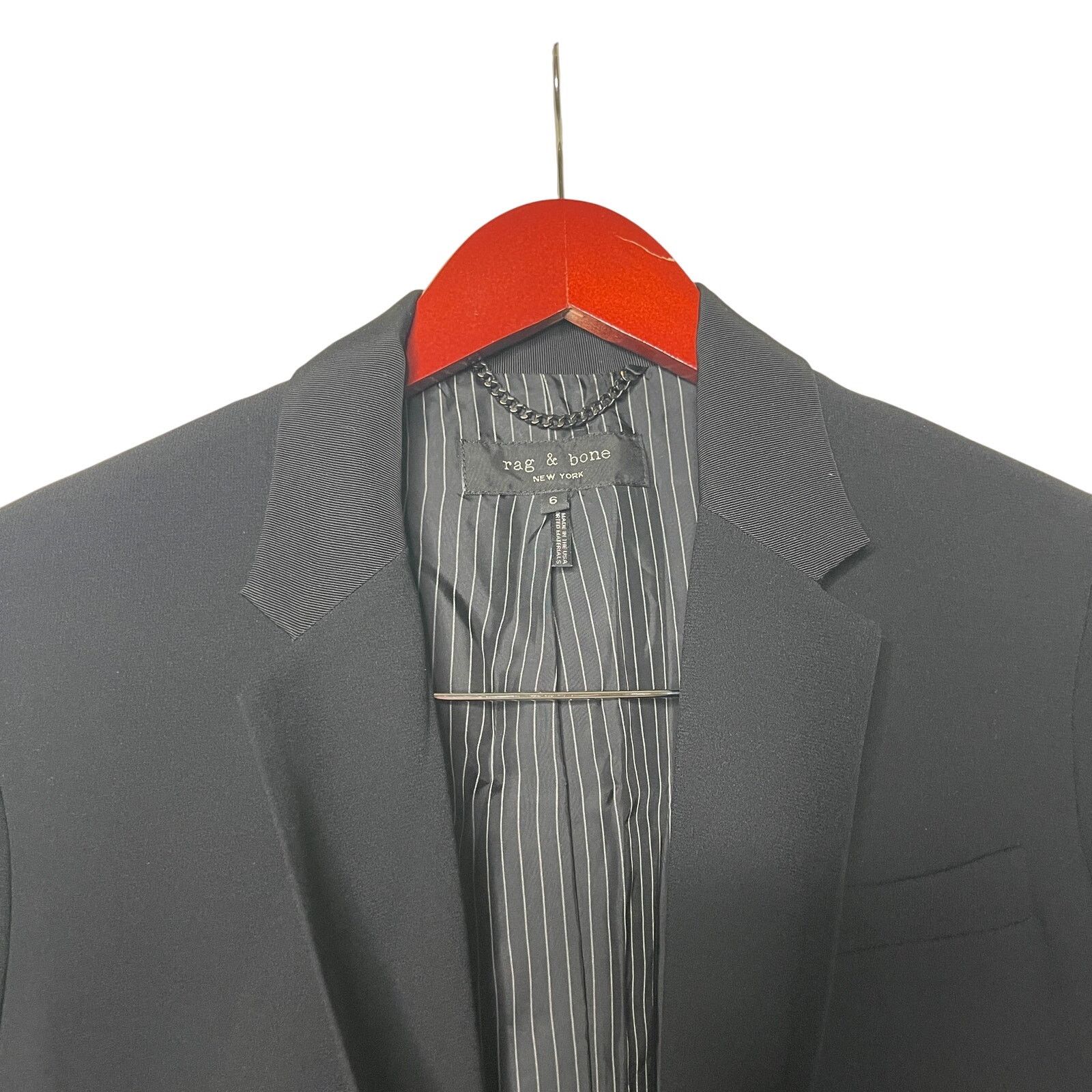 Rag & Bone Rag & Bone black 1 button closure blazer sz 6 Size M / US 6-8 / IT 42-44 - 3 Thumbnail