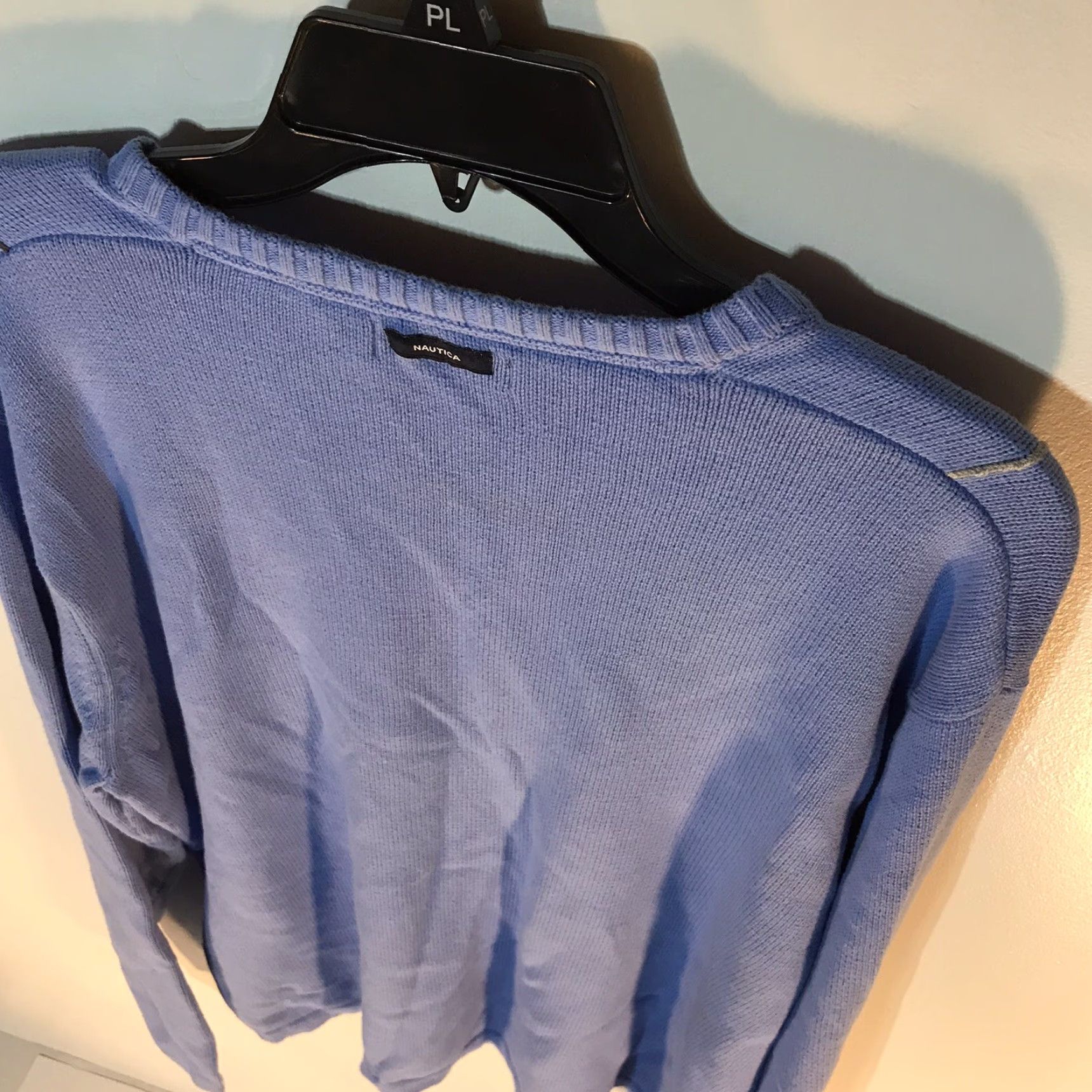 Nautica VINTAGE Nautica Sweater Mens XL Blue Striped 100% Cotton V-Neck Knit Pullover Fall Winter Classic Logo Size US XL / EU 56 / 4 - 5 Thumbnail