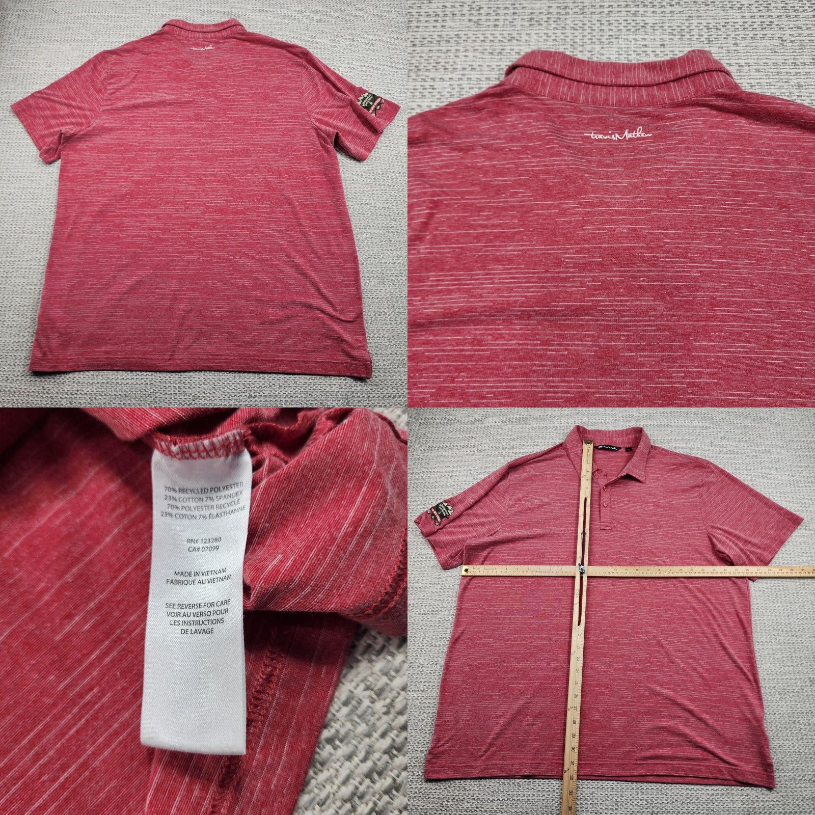 TravisMathew Travis Mathew Polo Golf Shirt Red 3XL Mens GarbageMan Invitational Stretch Size US XXL / EU 58 / 5 - 8 Thumbnail