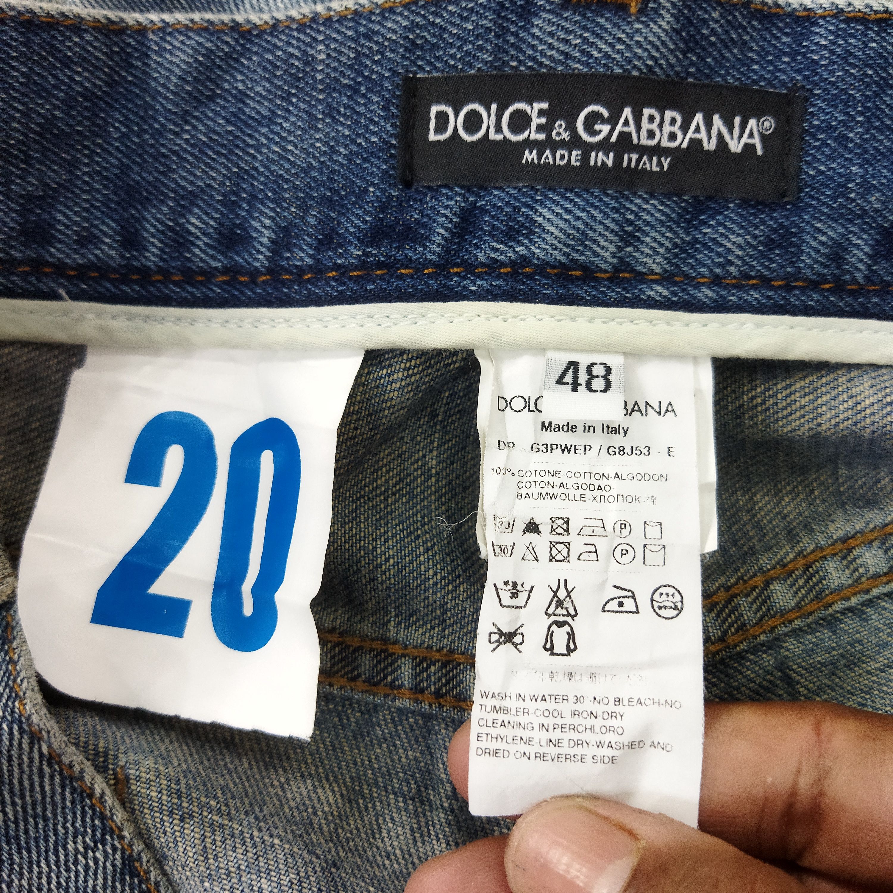 Dolce & Gabbana DOLCE GABBANA DISTRESSED BLUE JEANS PANTS Size US 34 / EU 50 - 13 Thumbnail