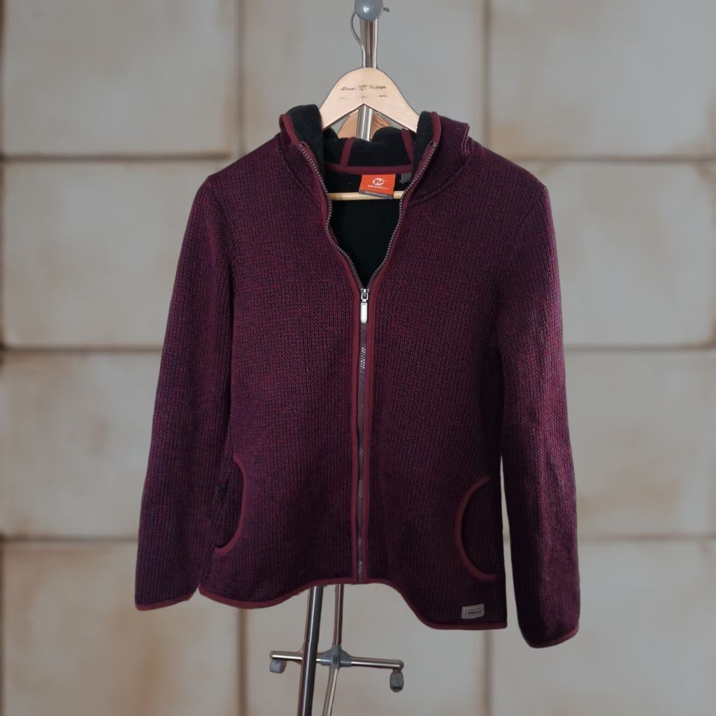 Merrell VINTAGE Merrell Hoodie Ladies Full Zip Zip Up Purple Size M - Fleece Thick Womens Fashion Activewear Size M / US 6-8 / IT 42-44 - 1 Thumbnail