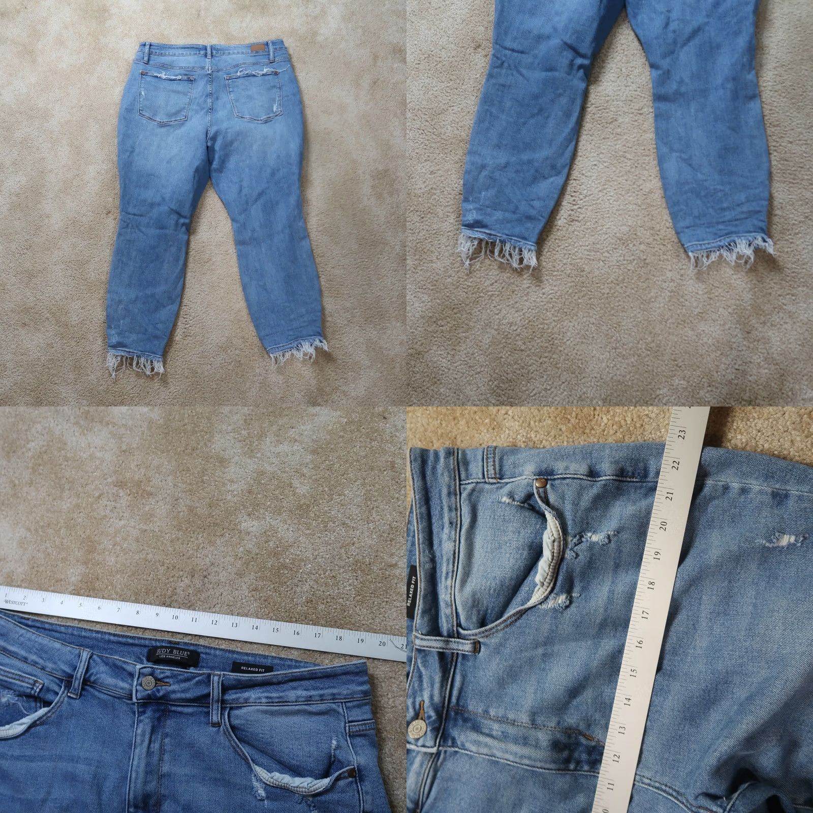 Vintage Judy Blue High Rise Relaxed Fit Jeans Women's 20W Blue Stretch Denim Slim Skinny 5-Pocket Denim Jeans Womens 20W Blue Size 42" / US 20 - 8 Thumbnail