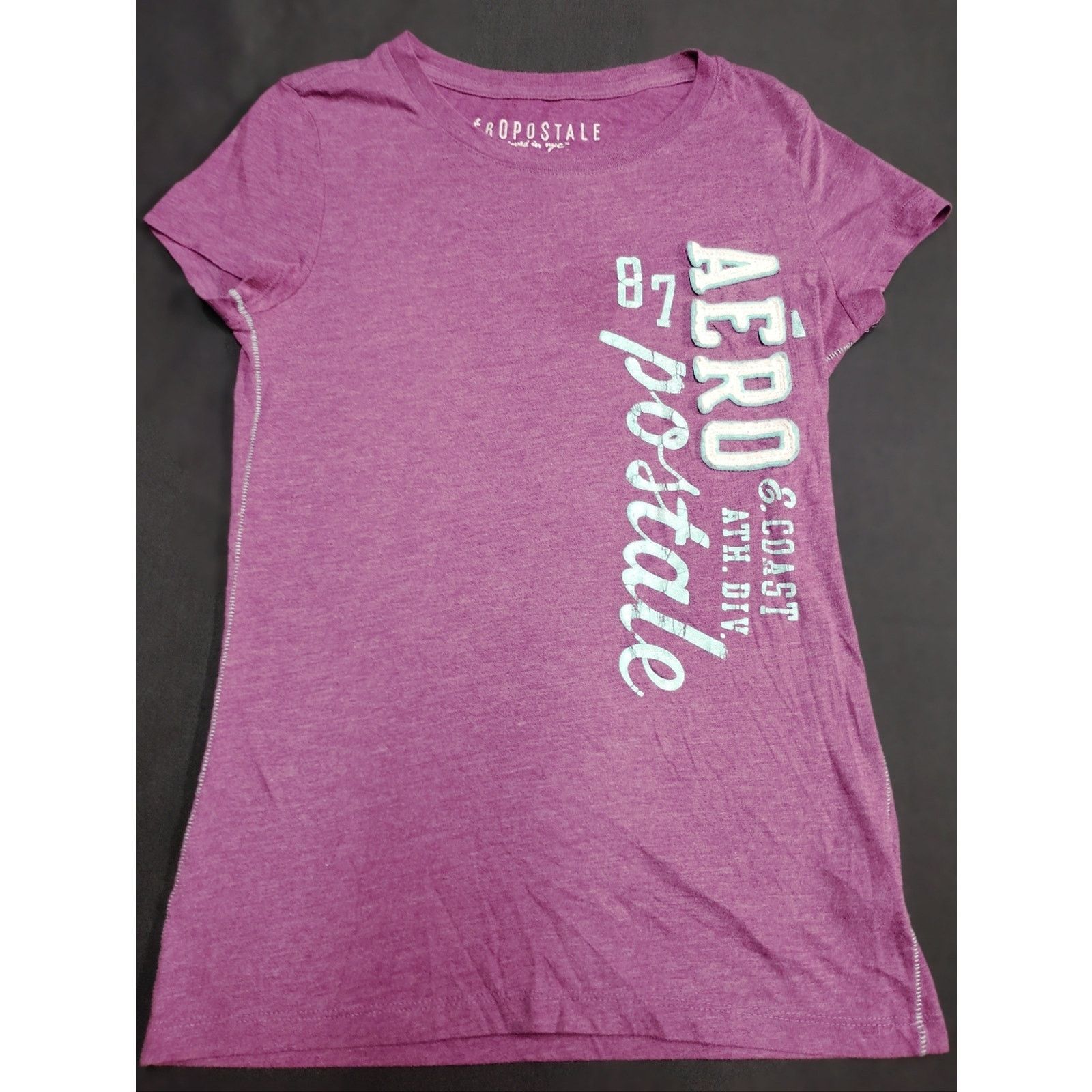 Aeropostale Aeropostale Women's' Heather Purple Logo Tee Size S / US 4 / IT 40 - 1 Thumbnail