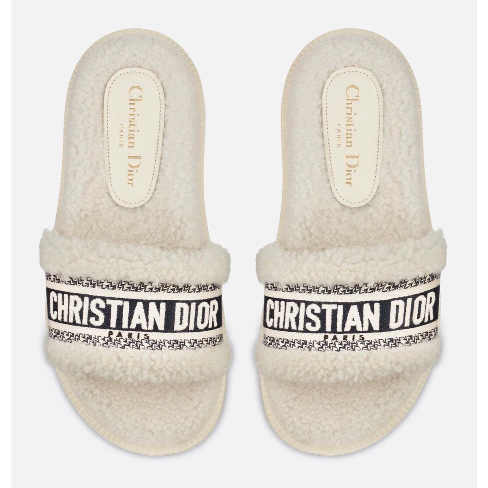 Dior Christian Dior Dway Blue White Shearling Fur Logo Chunky Size US 11 / IT 41 - 6 Thumbnail