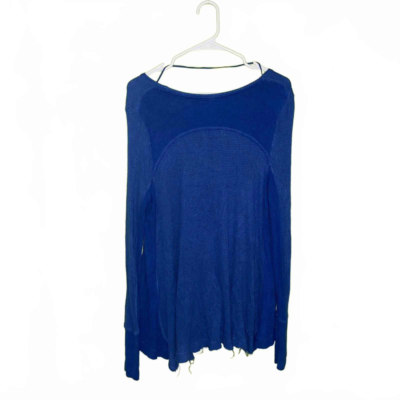 Free People Free People Blue Long Sleeves Top XS Size XS / US 0-2 / IT 36-38 - 2 Thumbnail