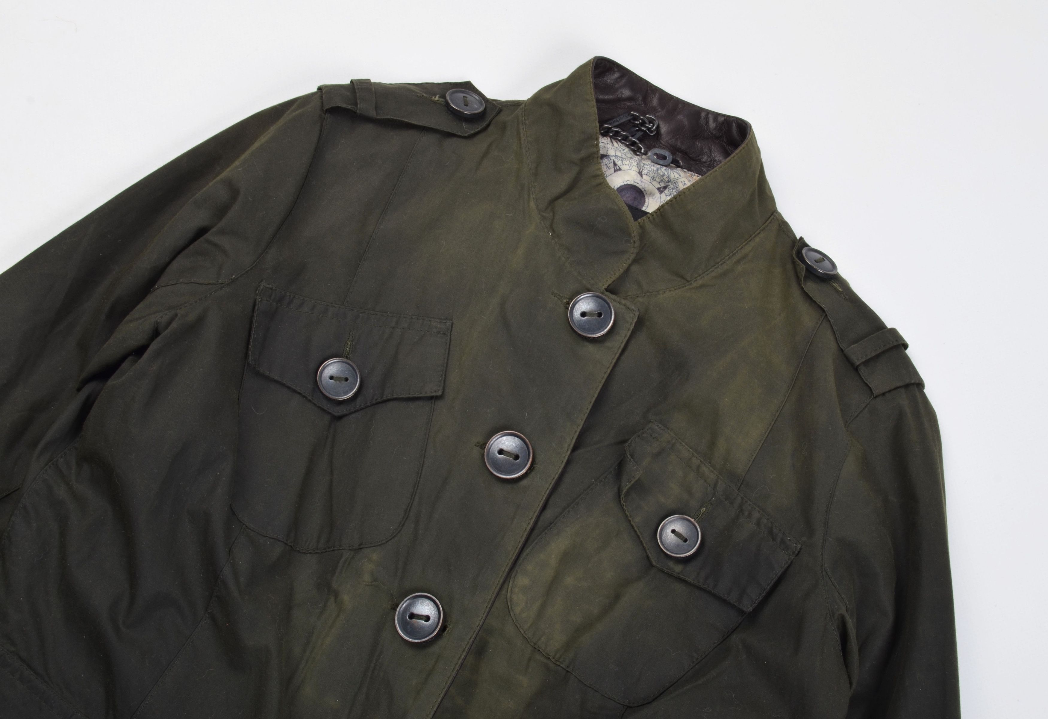 Barbour Barbour Women's Green Waxed Short Jacket Size M / US 6-8 / IT 42-44 - 6 Thumbnail