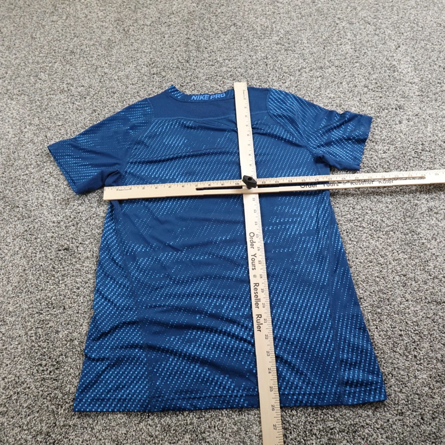 Nike Nike Pro T-Shirt Womens XL Blue Center Swoosh Drifit Performance Athletic Stretch Size XL / US 12-14 / IT 48-50 - 6 Thumbnail