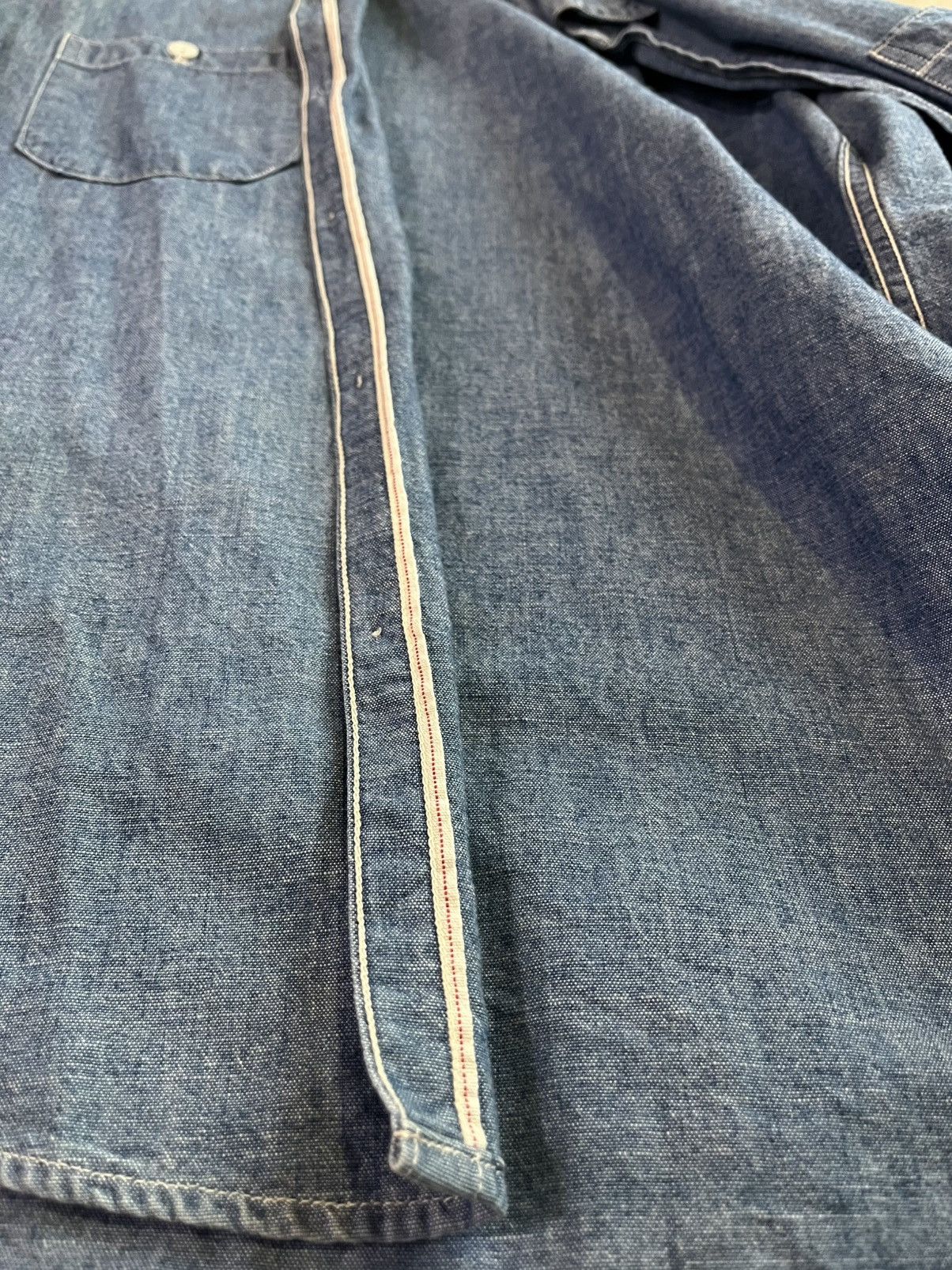 Denime Denime Selvedge Chambray Denim Work Shirt Size US S / EU 44-46 / 1 - 3 Thumbnail