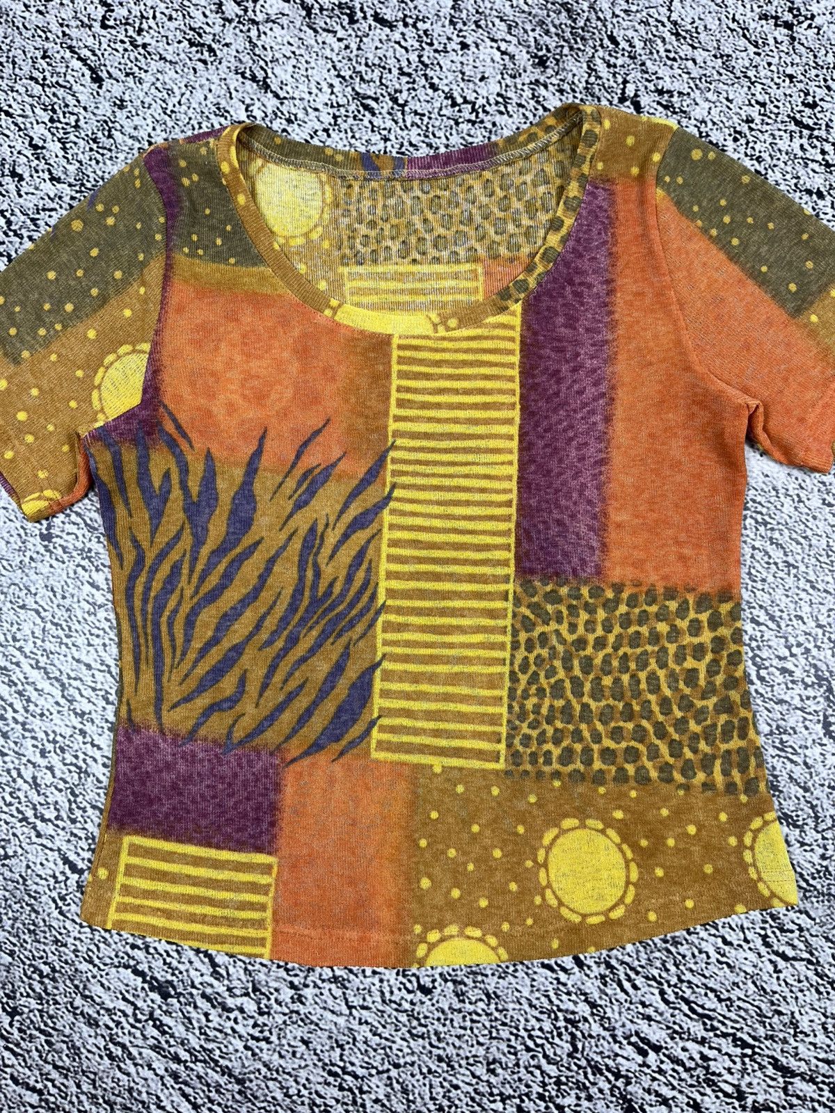 Vintage Vintage Y2K Gaultier style abstract crop top tee Size S / US 4 / IT 40 - 4 Thumbnail