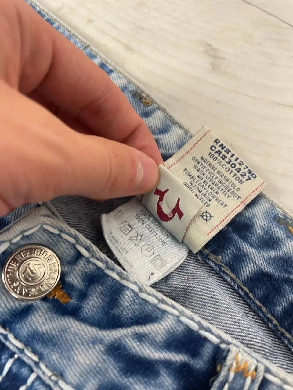 True Religion Vintage True Religion Logan Super T Denim Jeans Baggy 90s Size US 34 / EU 50 - 10 Thumbnail