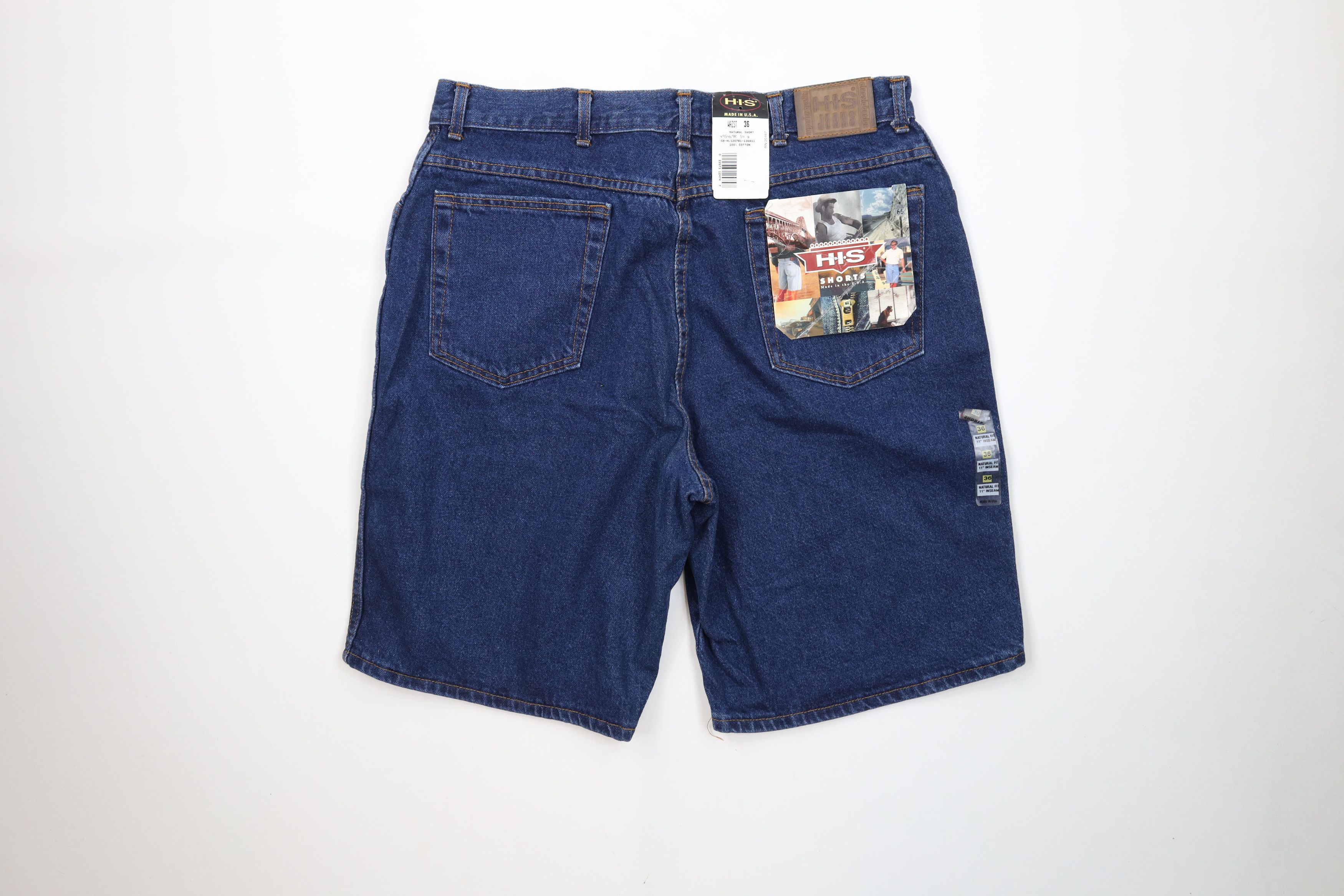 Vintage Deadstock Vintage 90s Streetwear Jean Shorts Jorts Blue USA Size US 36 / EU 52 - 8 Thumbnail
