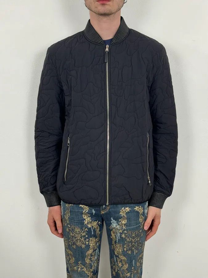 Louis Vuitton Louis Vuitton Black Quilted Nylon Bomber Jacket Size US M / EU 48-50 / 2 - 2 Thumbnail