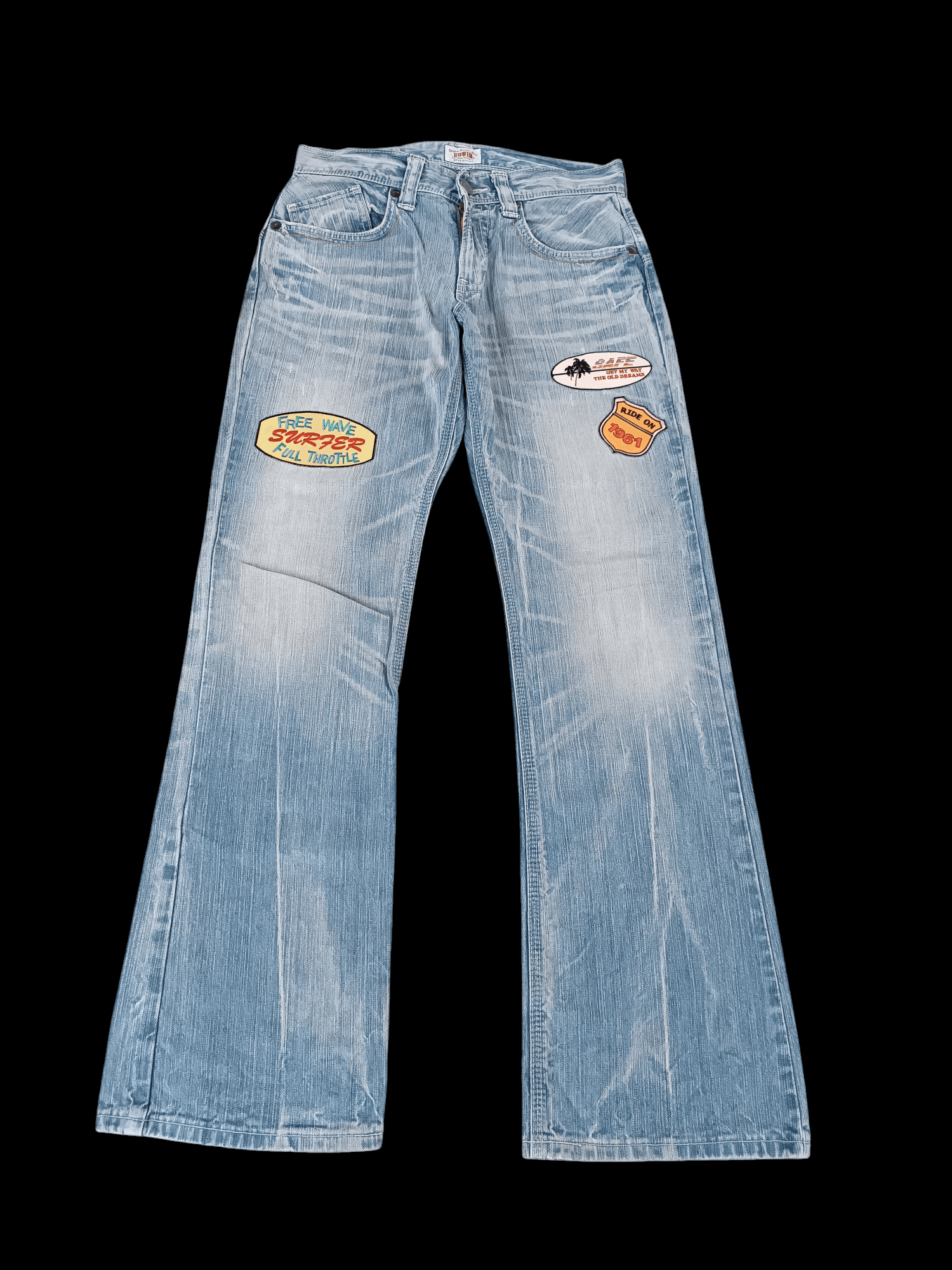 Edwin FLARE EDWIN XVS WHISKERS FADED & RUSTY BUCKLE BACK DENIM Size US 31 - 2 Thumbnail